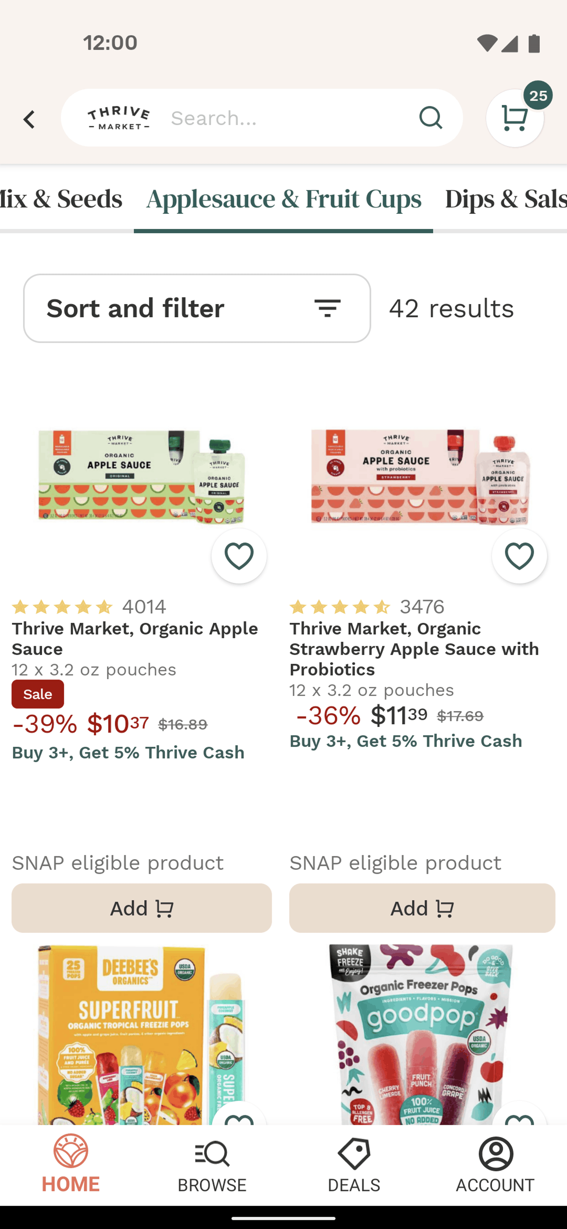 Thrive Market Android Shopping interface screenshot 18