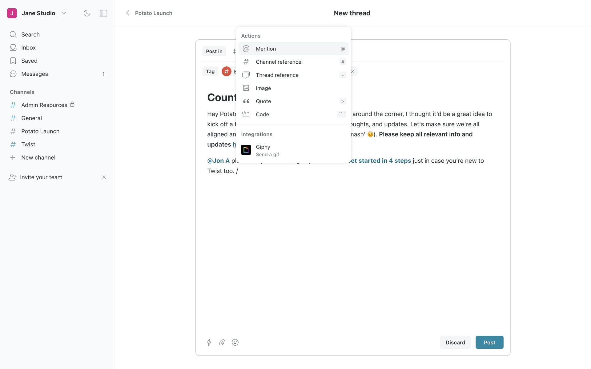Twist Web Business interface screenshot 9