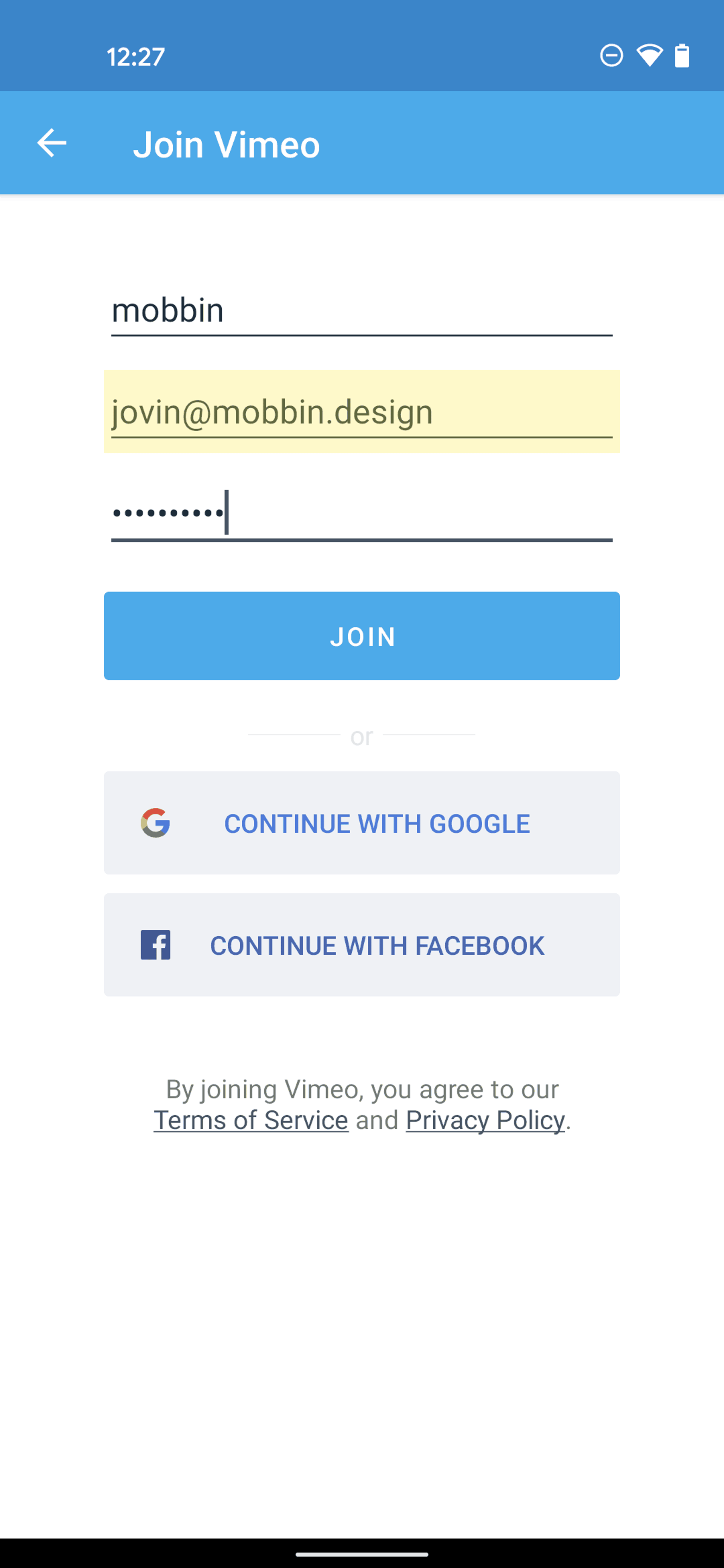 Vimeo Android Photo & Video interface screenshot 7
