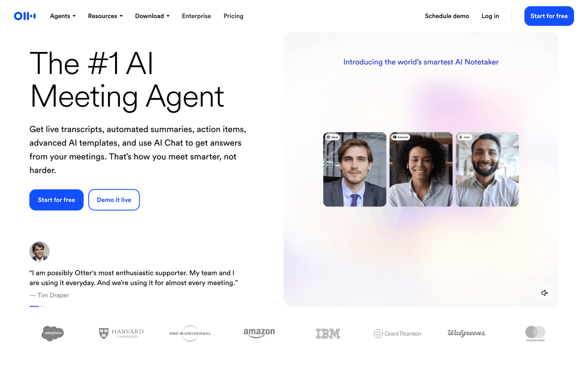 Otter.ai Web AI interface screenshot 1