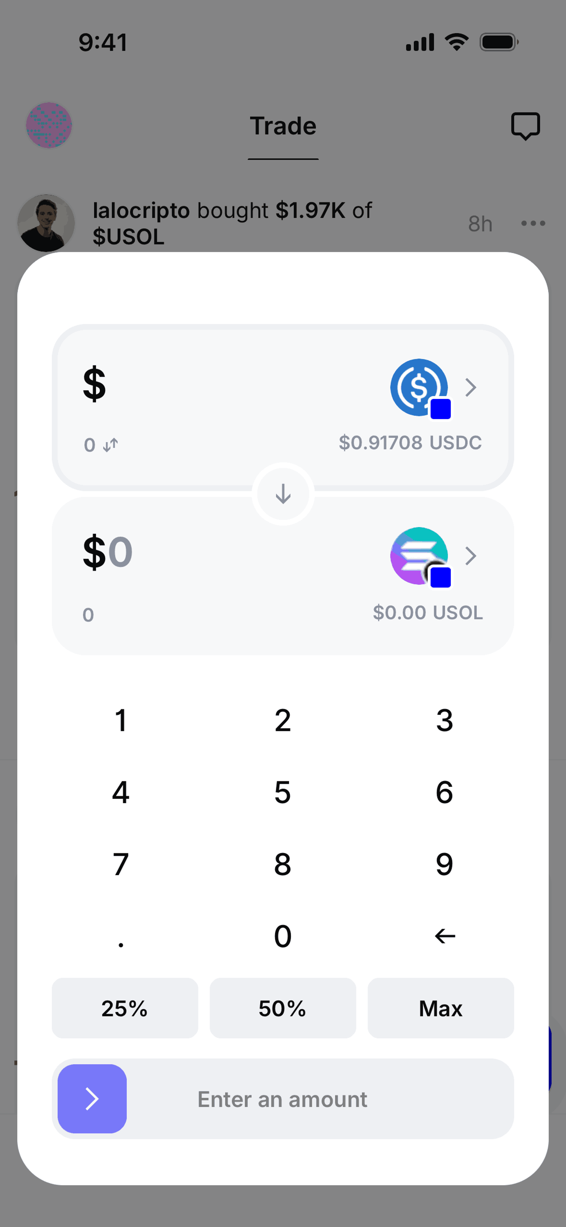 Base iOS trading interface screenshot 24