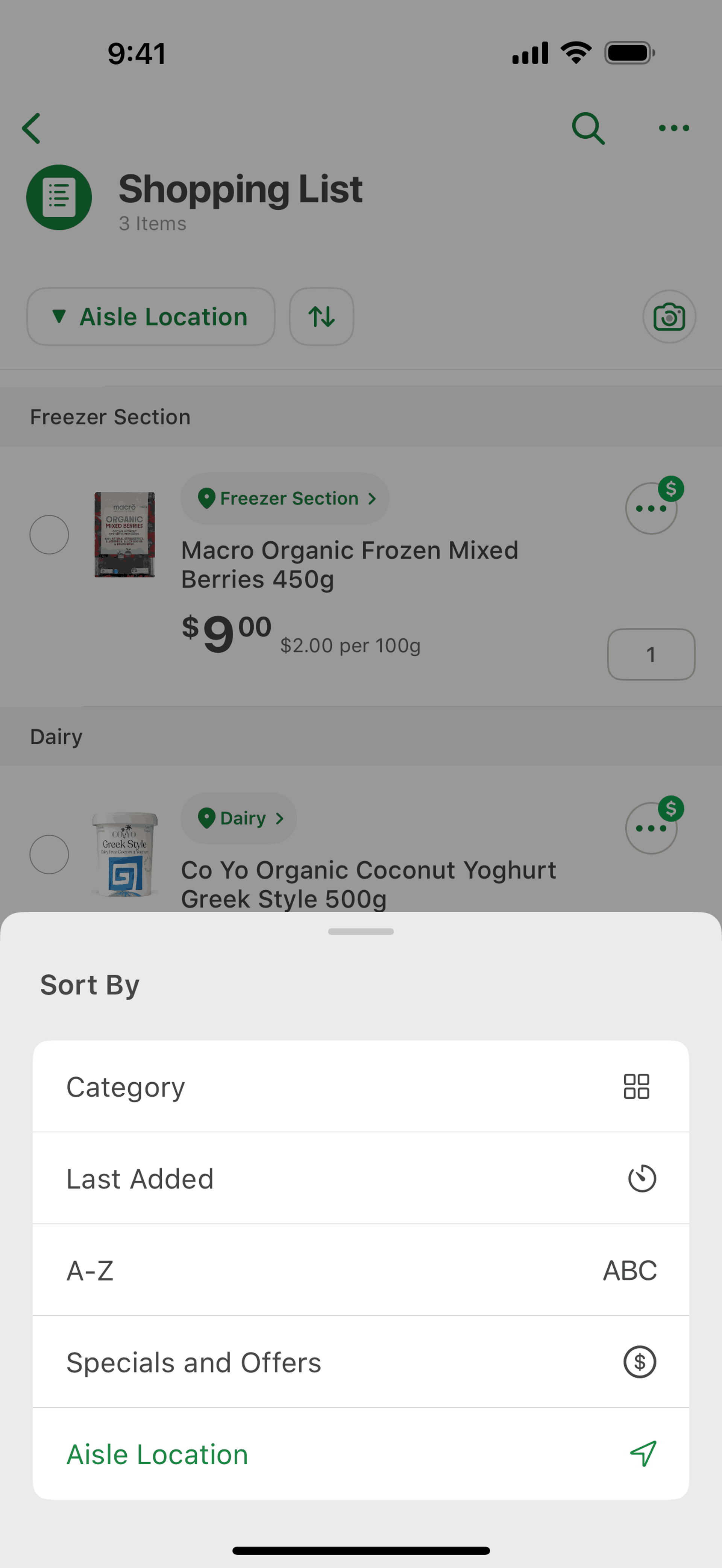 Woolworths iOS Shopping interface screenshot 19