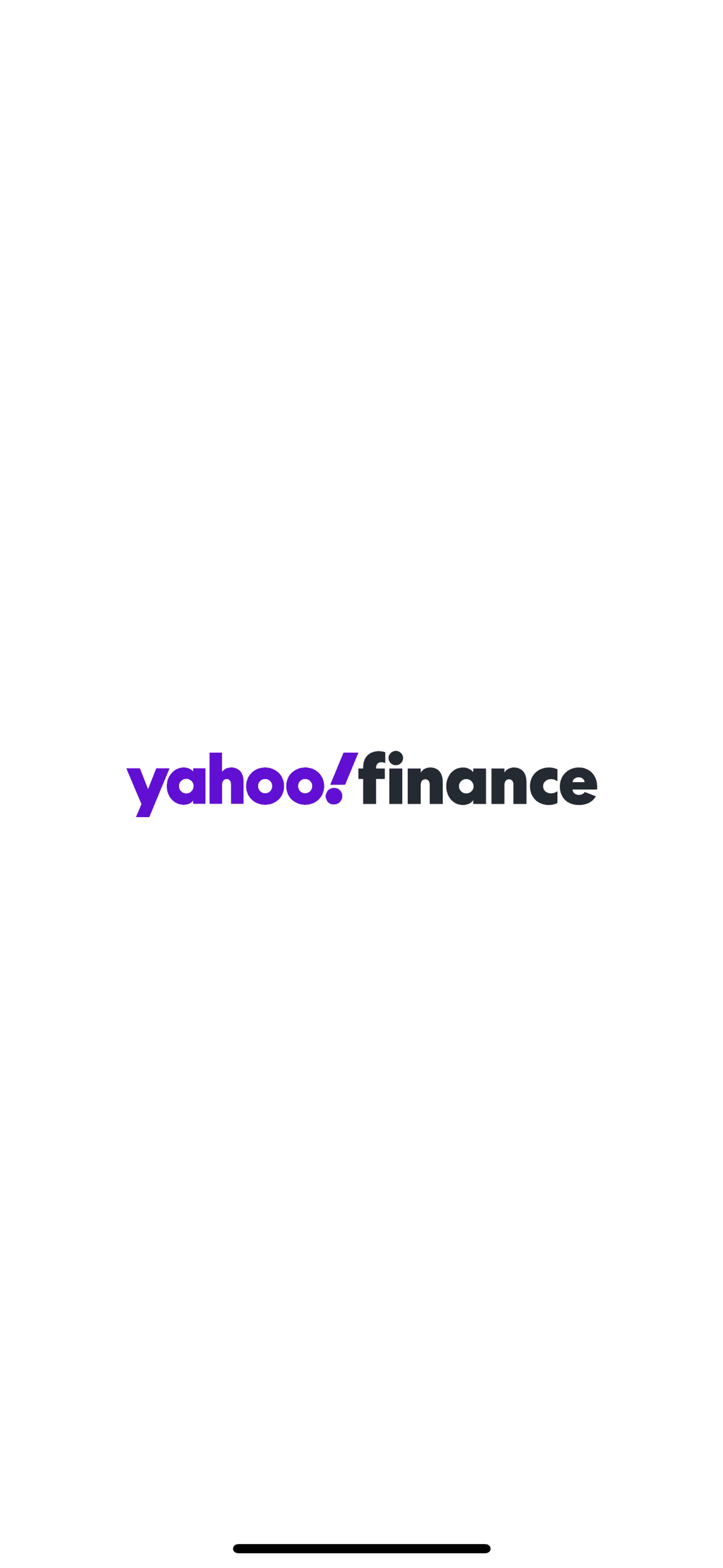 Yahoo Finance iOS Finance interface screenshot 1