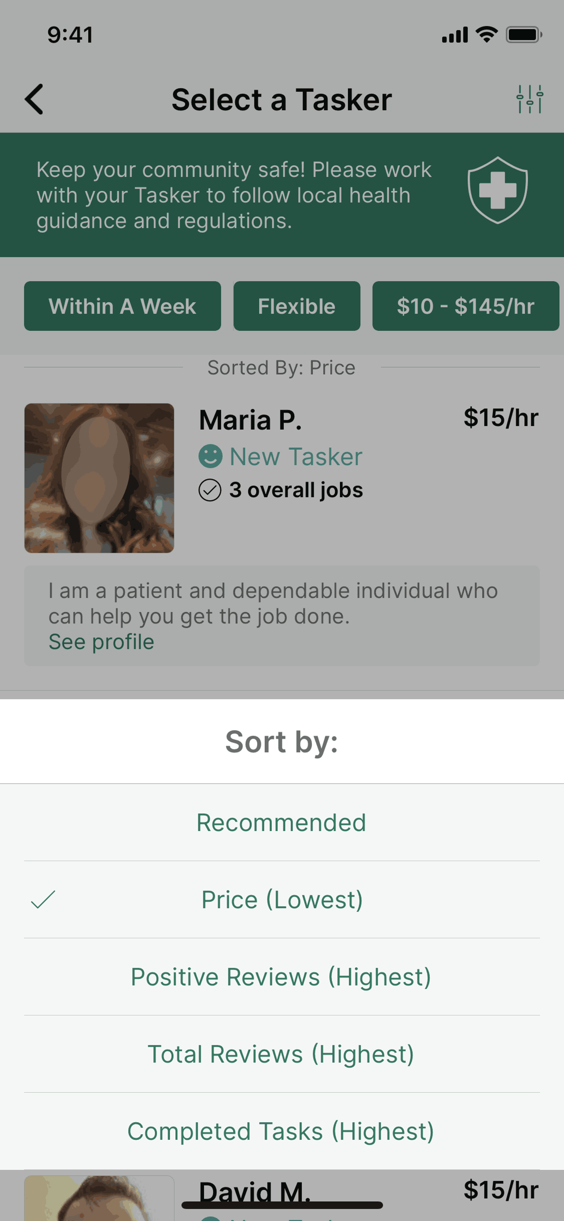 TaskRabbit iOS Lifestyle interface screenshot 22