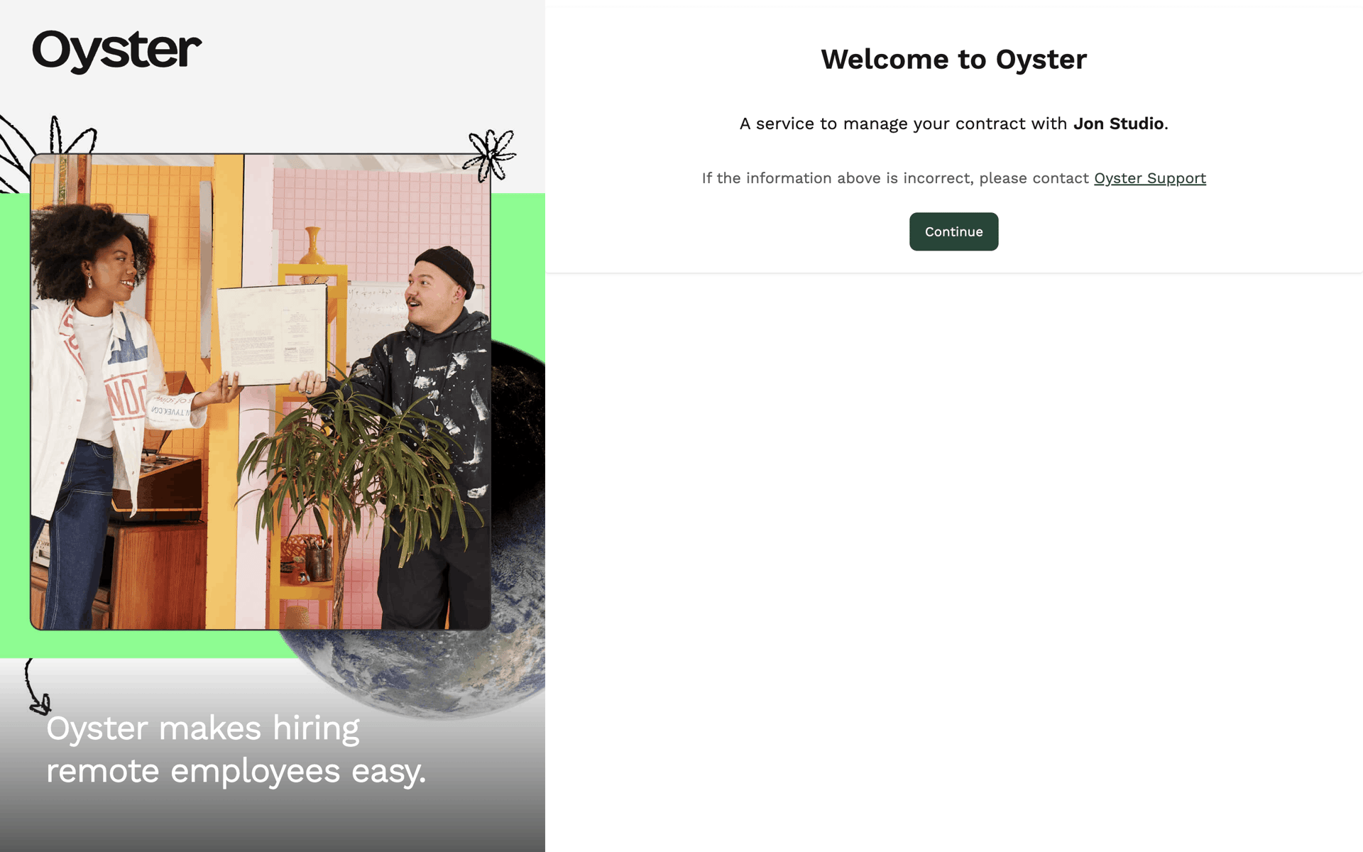Oyster Web Business interface screenshot 3