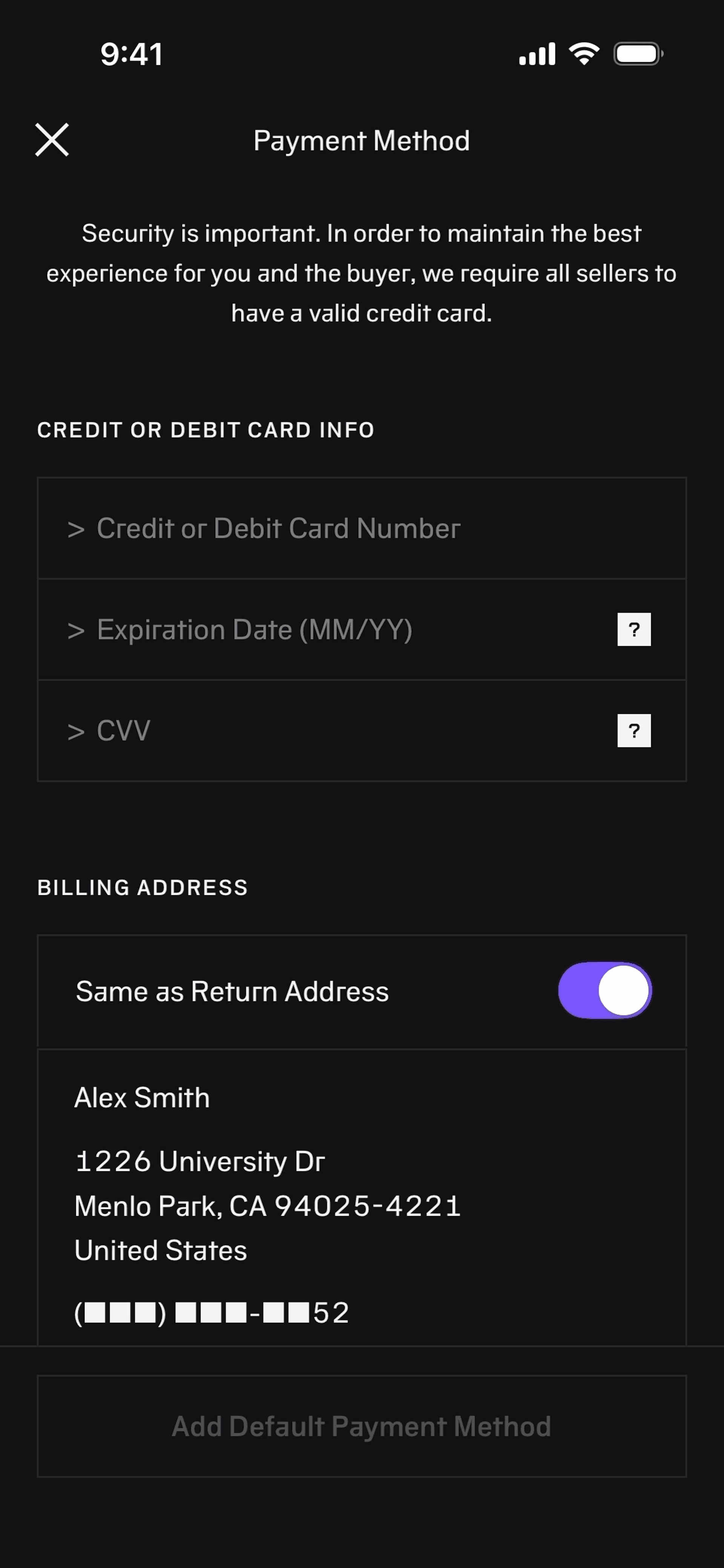 alias iOS Shopping interface screenshot 15