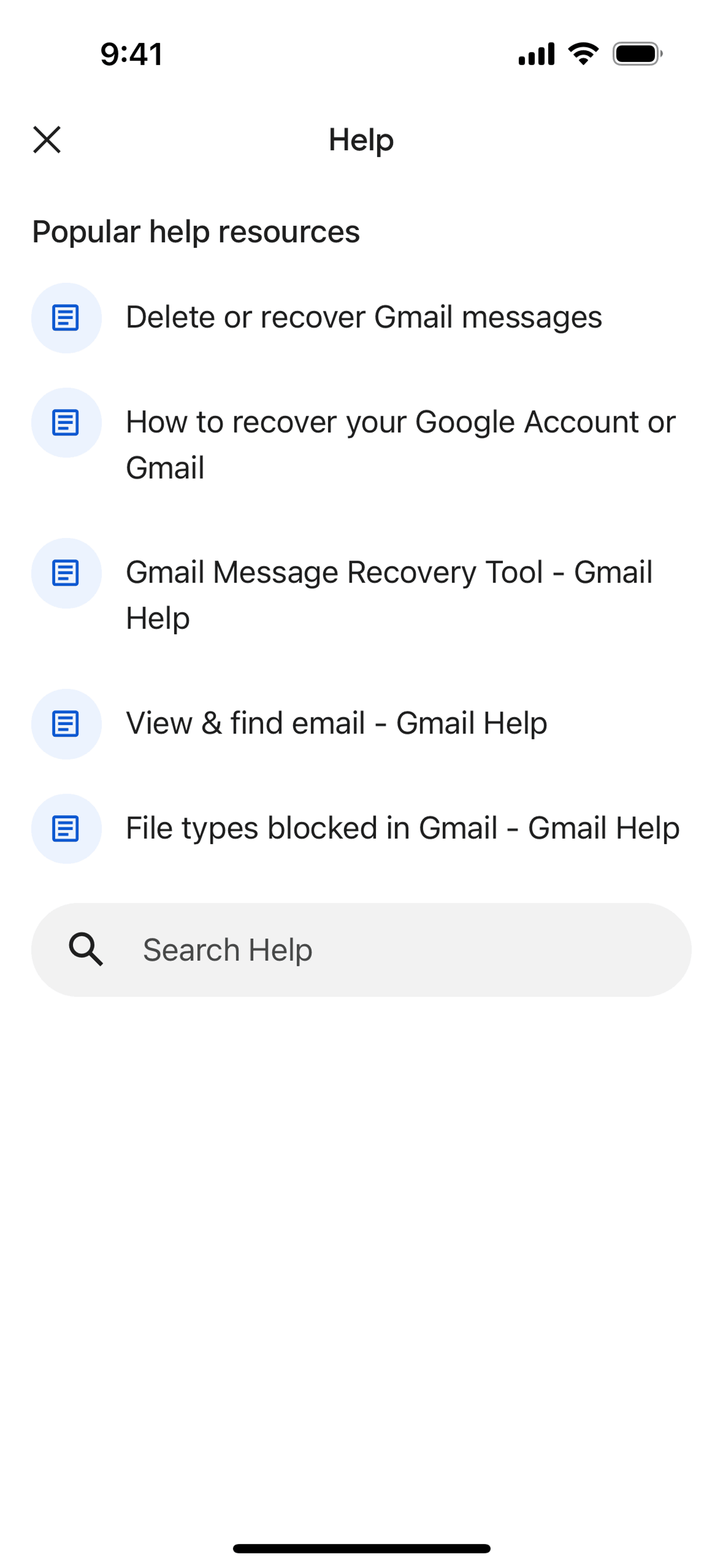 Gmail iOS Productivity interface screenshot 13