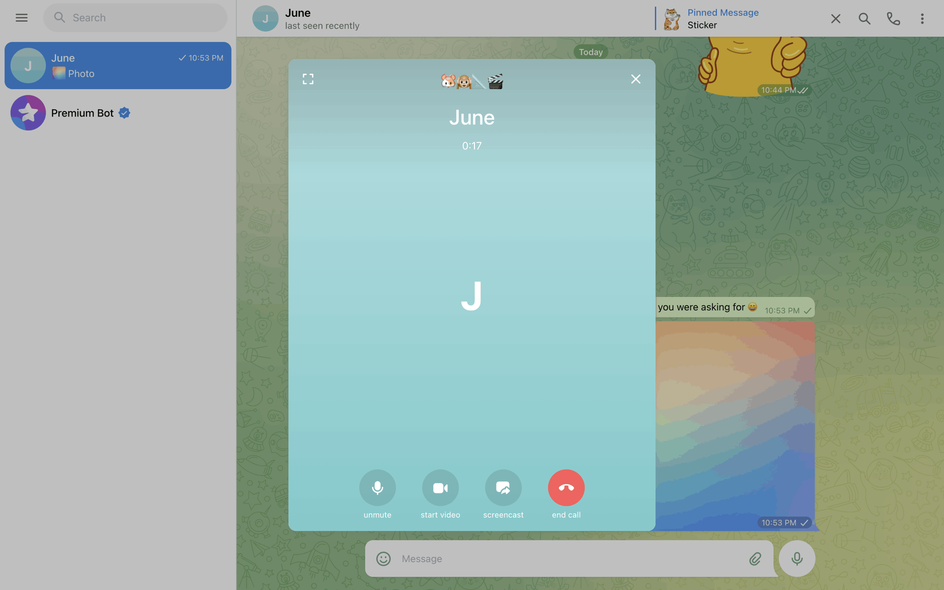 Telegram Web Social Networking interface screenshot 7