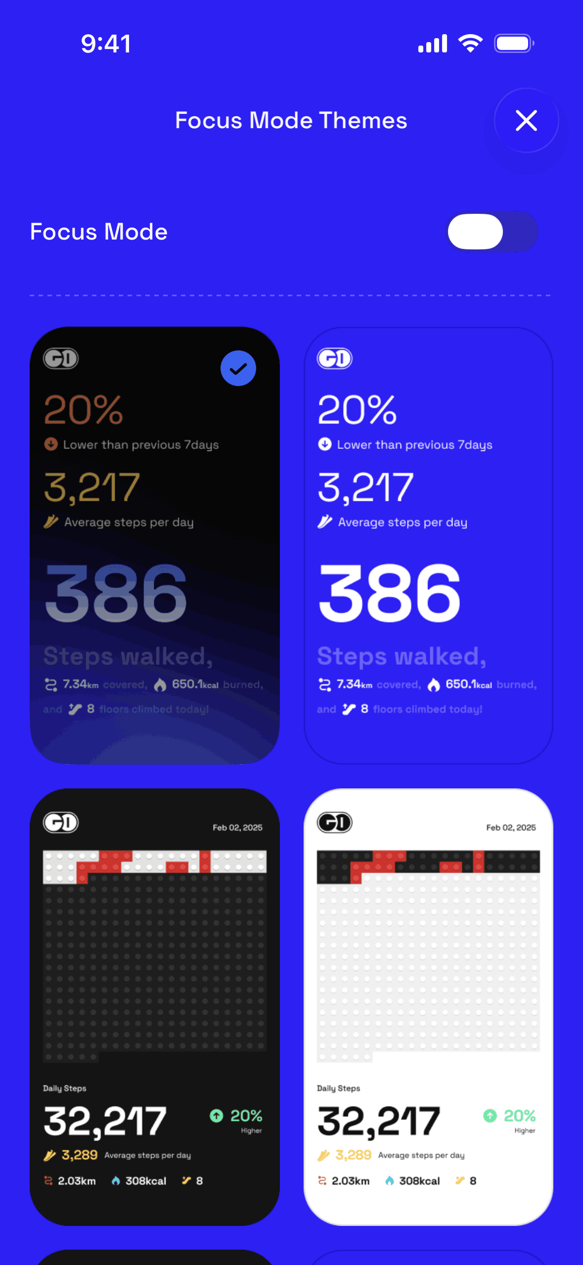 GO Club iOS Health & Fitness interface screenshot 5