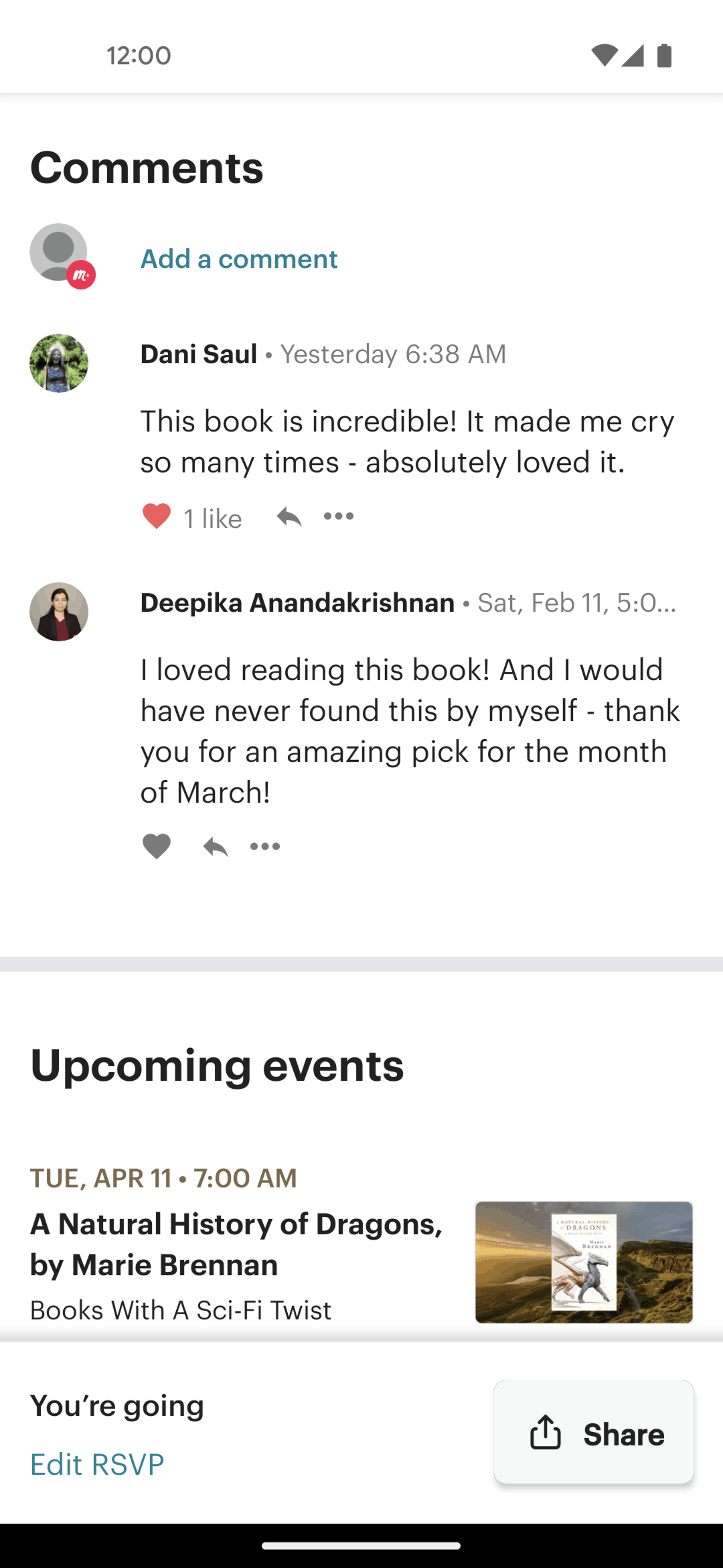 Meetup Android Social Networking interface screenshot 6