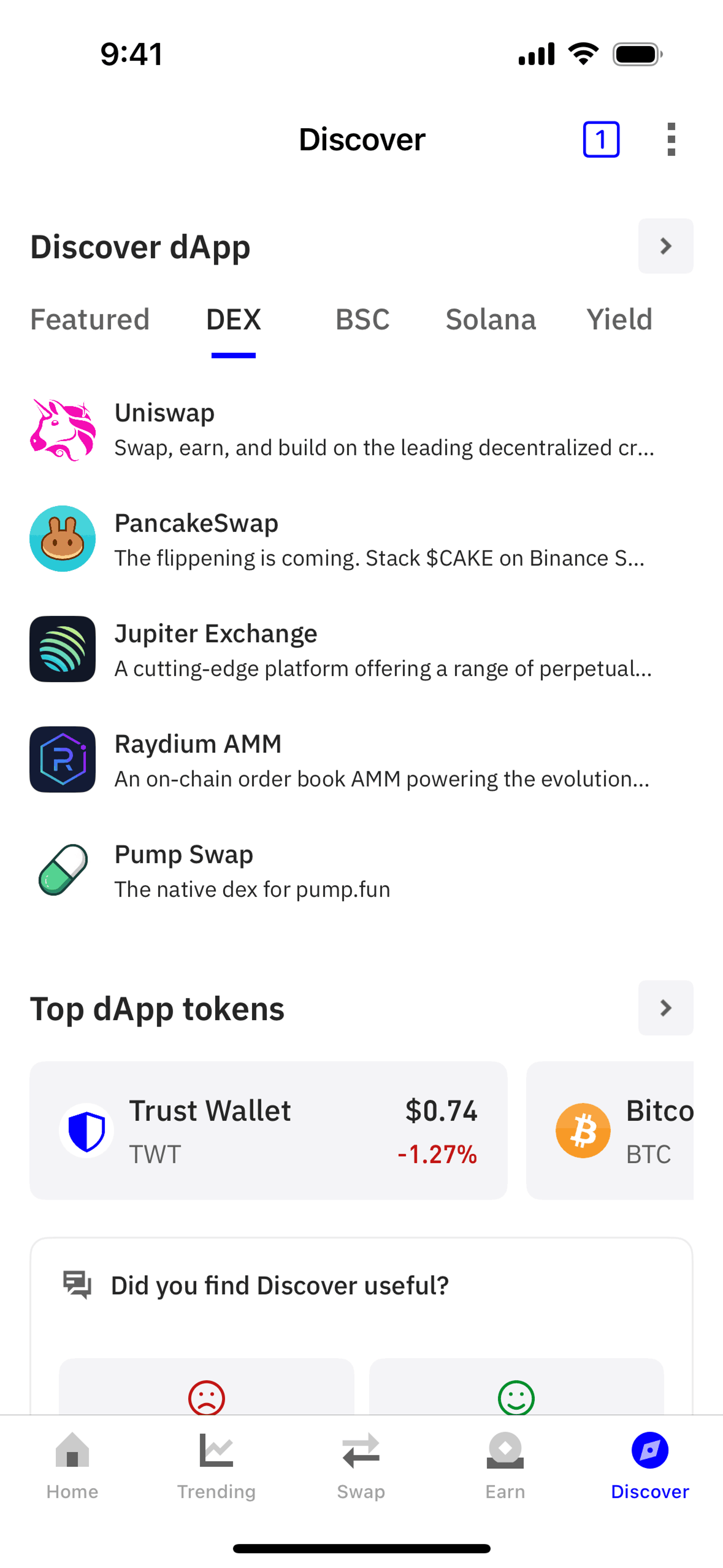 Trust Wallet iOS Crypto & Web3 interface screenshot 11