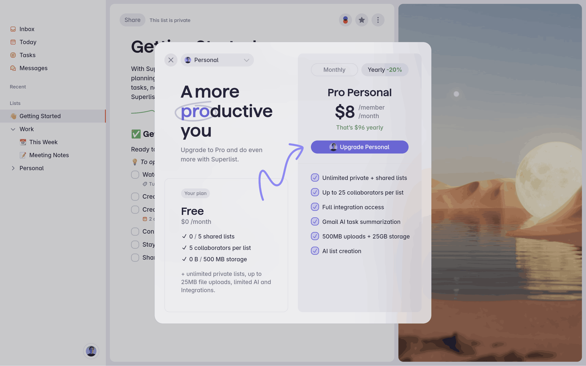 Superlist Web Productivity interface screenshot 15