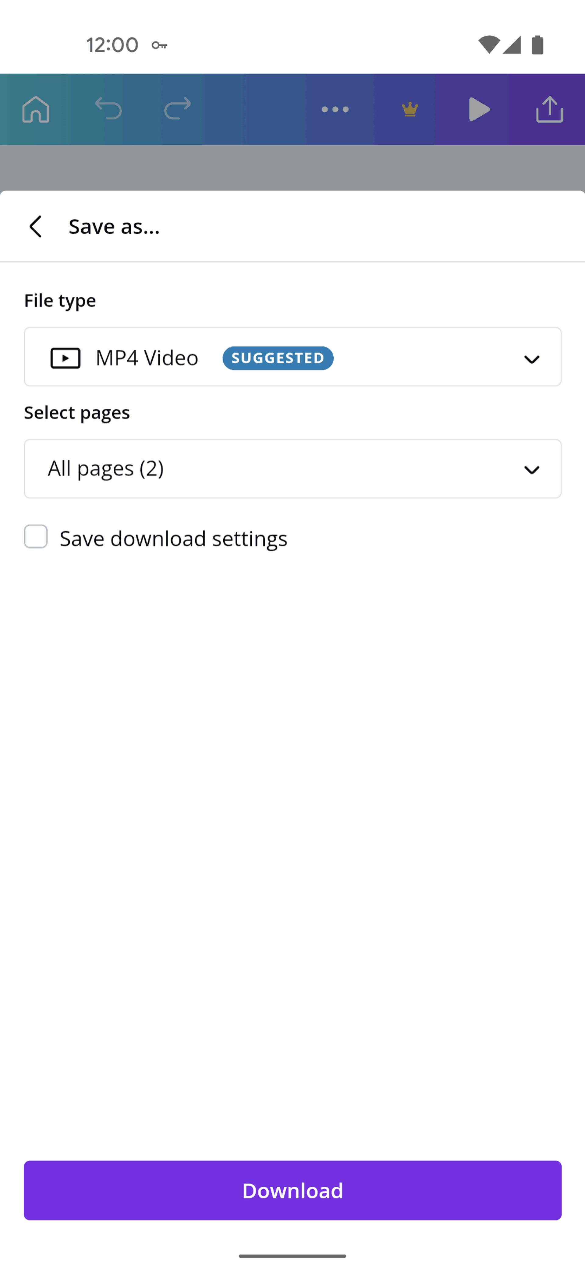 Canva Android Photo & Video interface screenshot 12