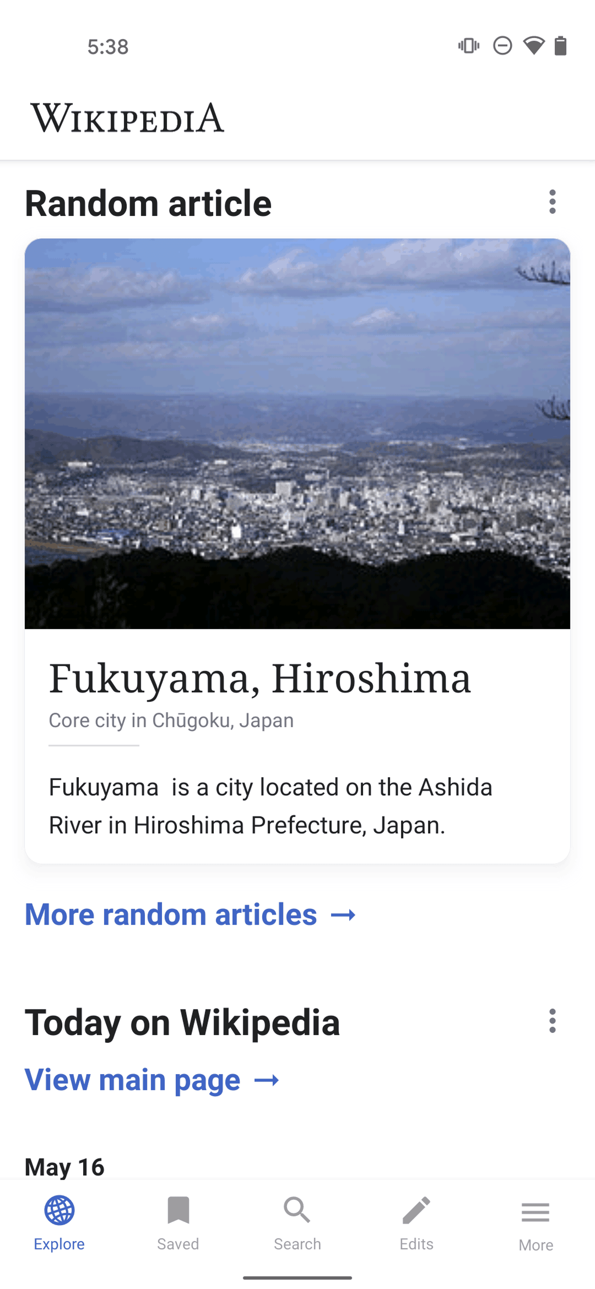 Wikipedia Android Reference interface screenshot 20