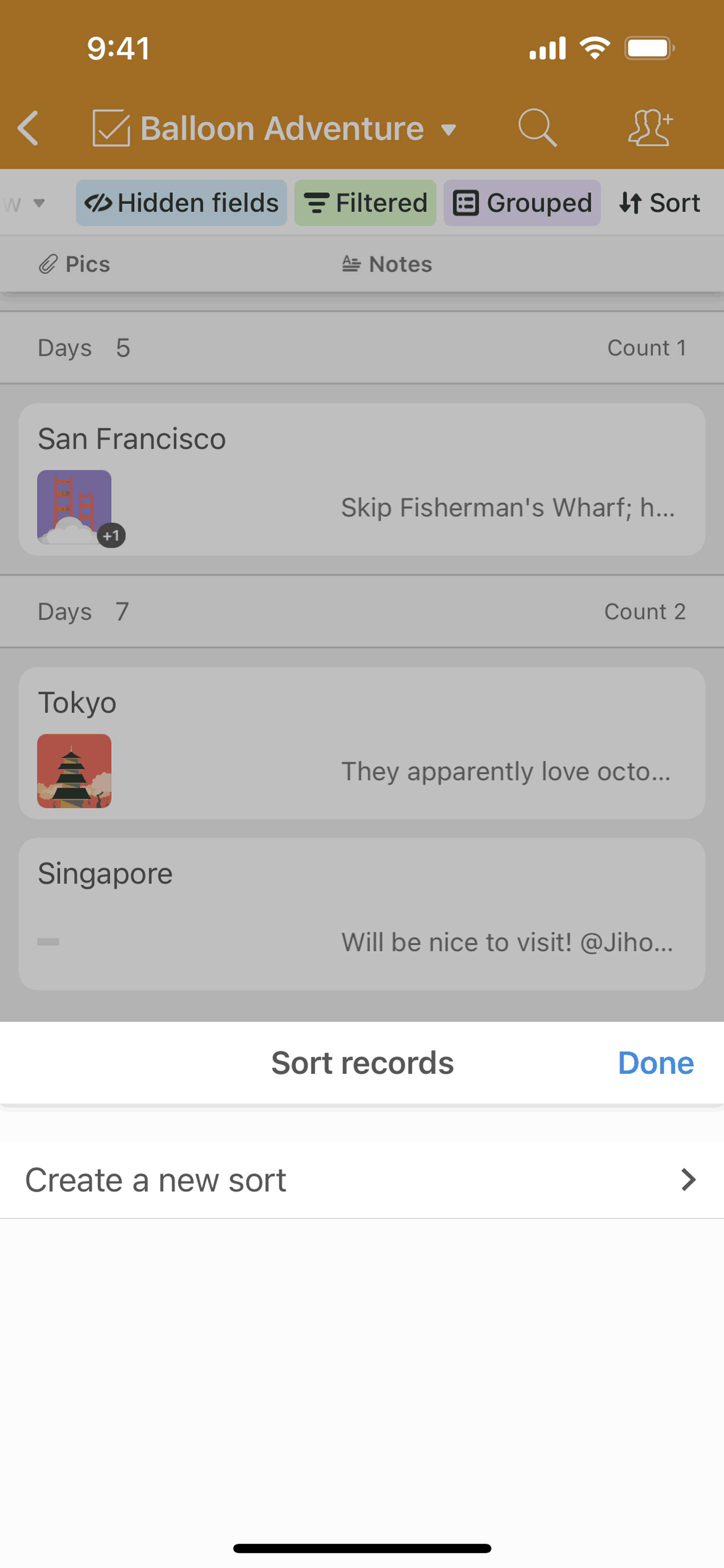 Airtable iOS Productivity interface screenshot 8