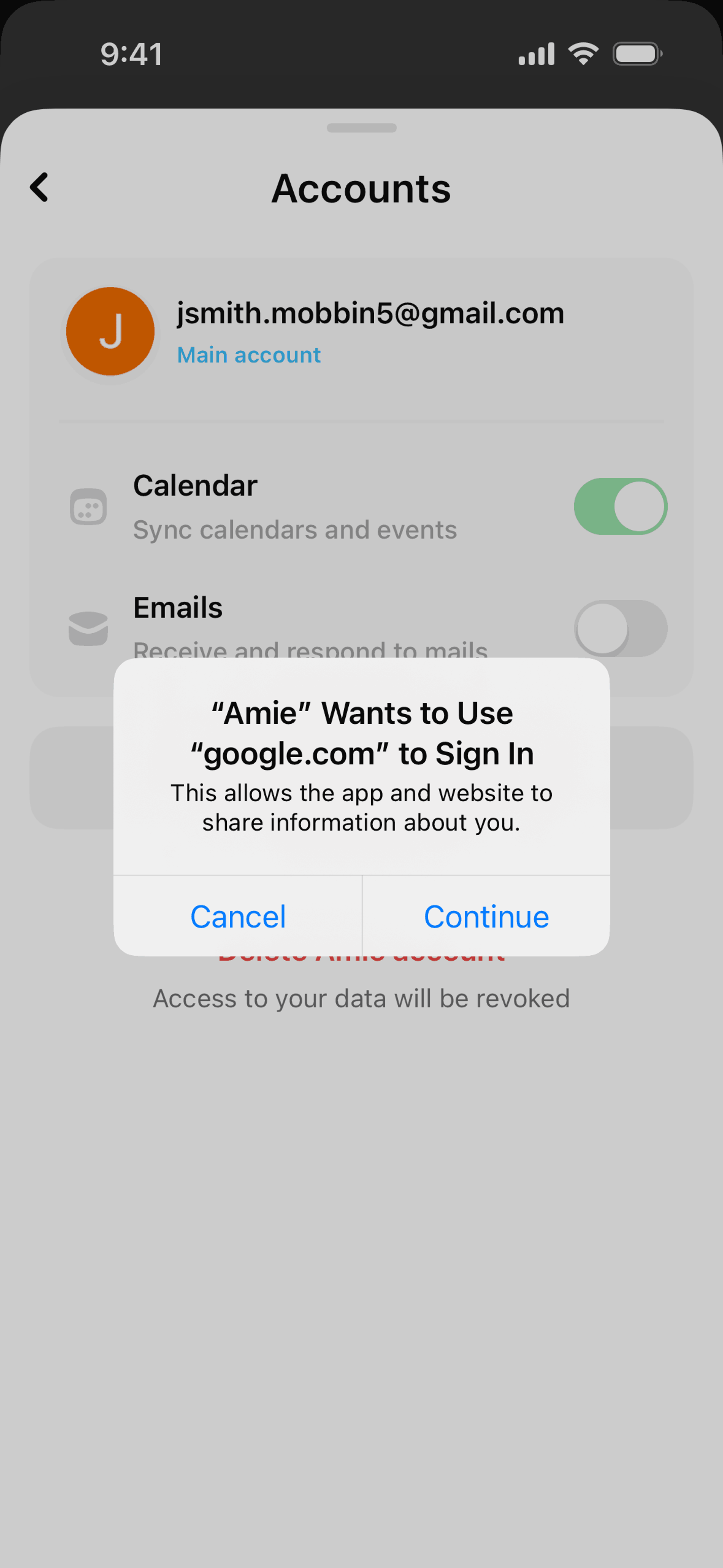 Amie iOS Productivity interface screenshot 16