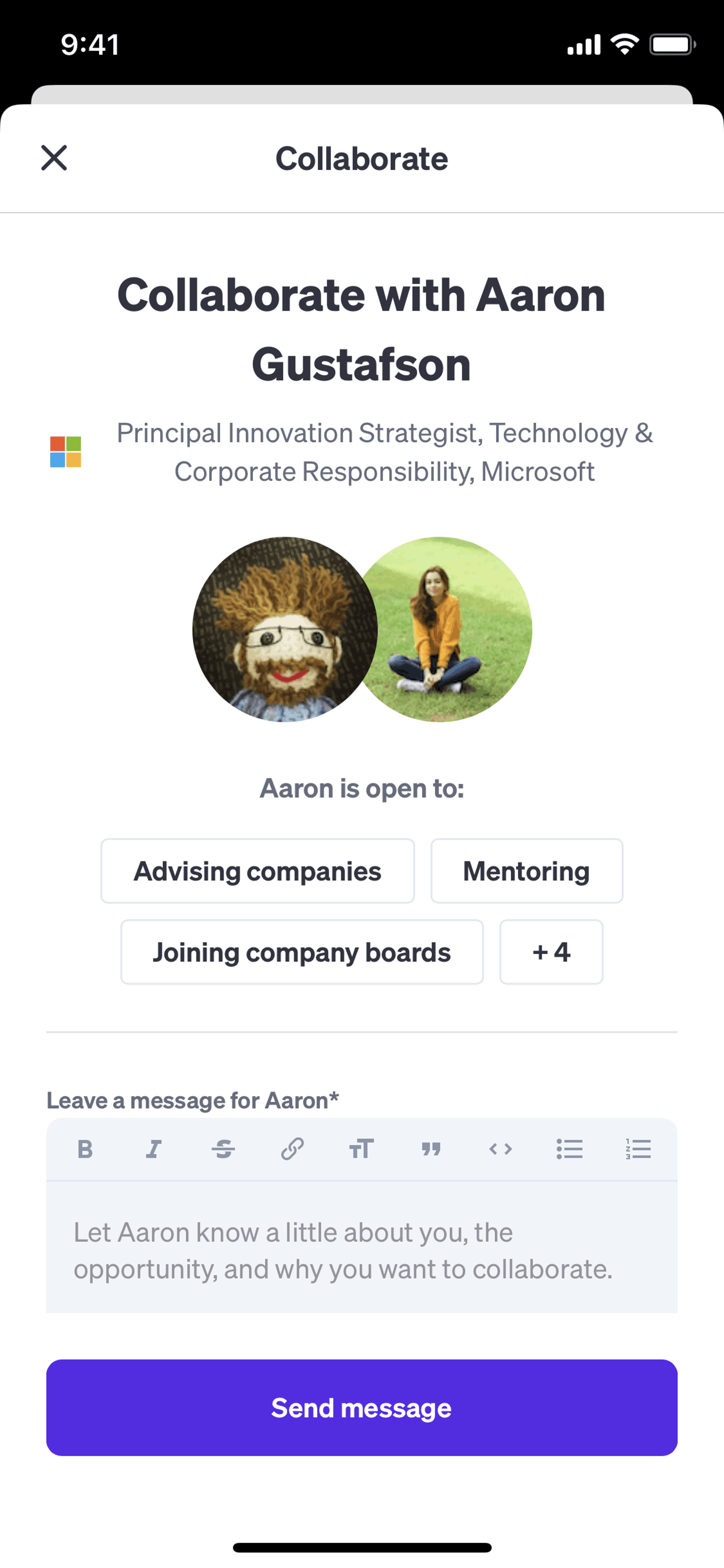 Polywork iOS Social Networking interface screenshot 13