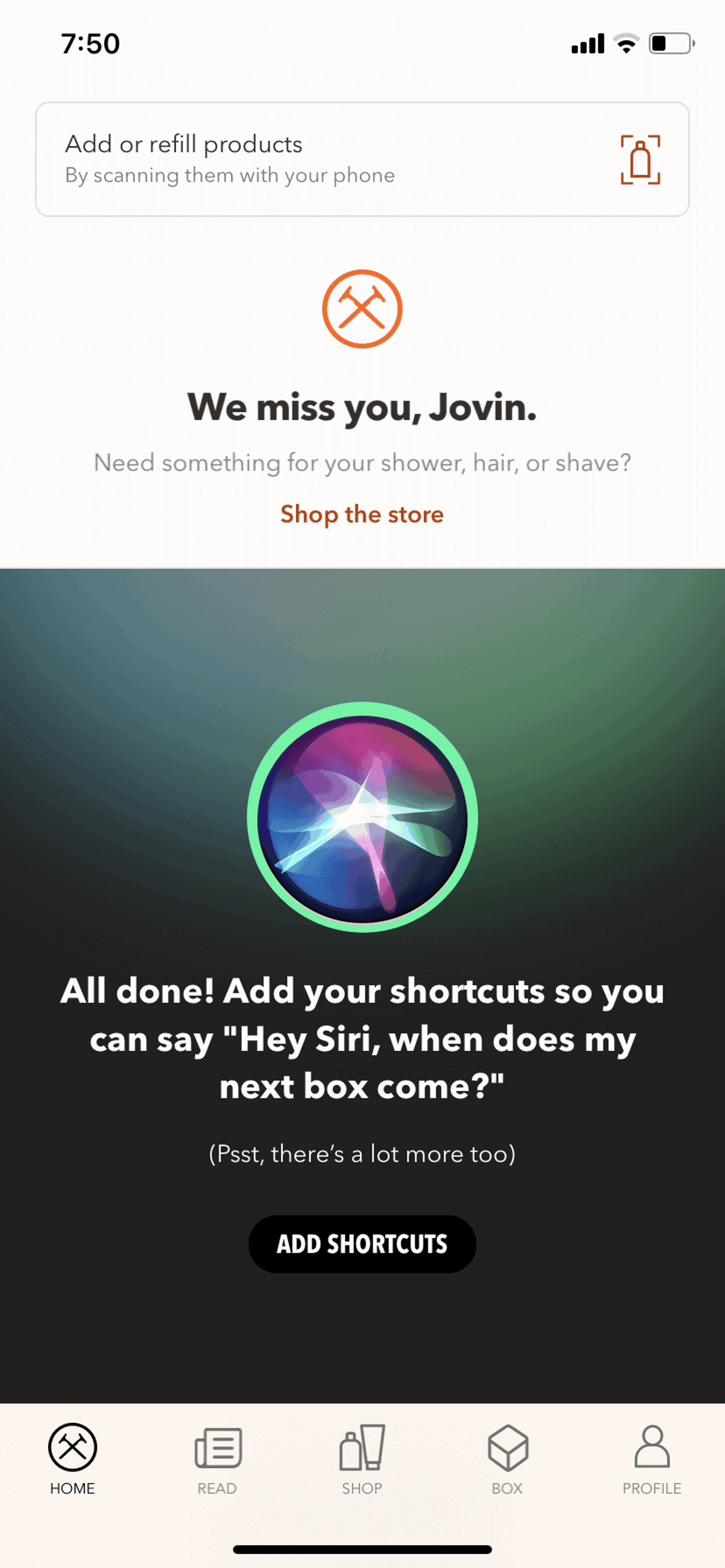 Dollar Shave Club iOS Shopping interface screenshot 9