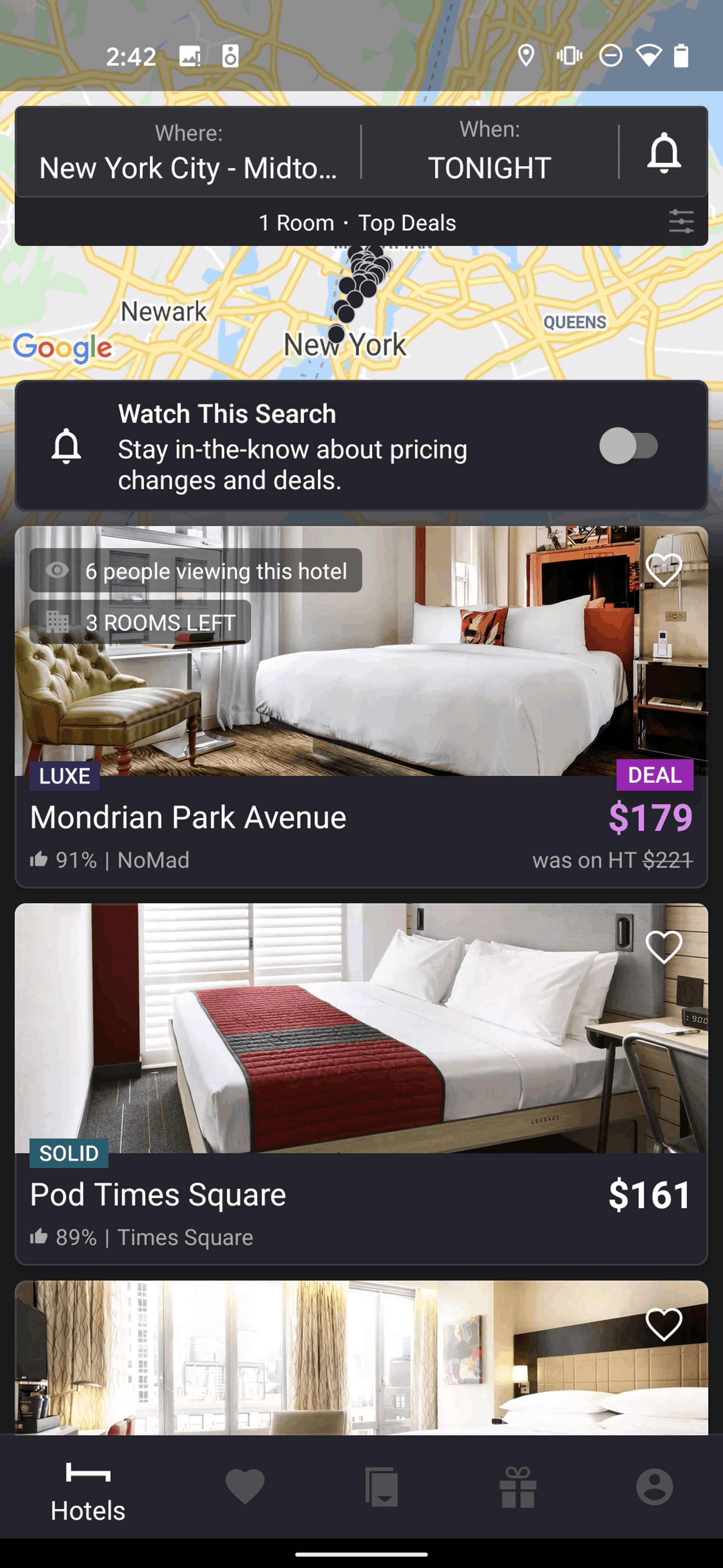 HotelTonight Android Travel & Transportation interface screenshot 10