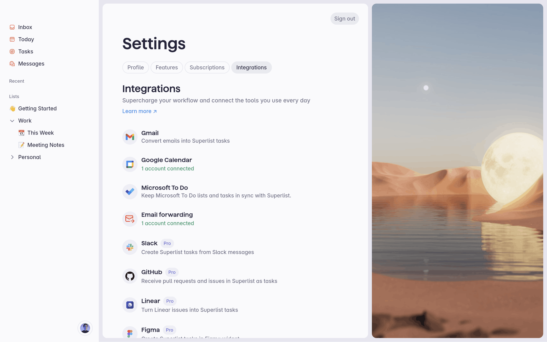 Superlist Web Productivity interface screenshot 21