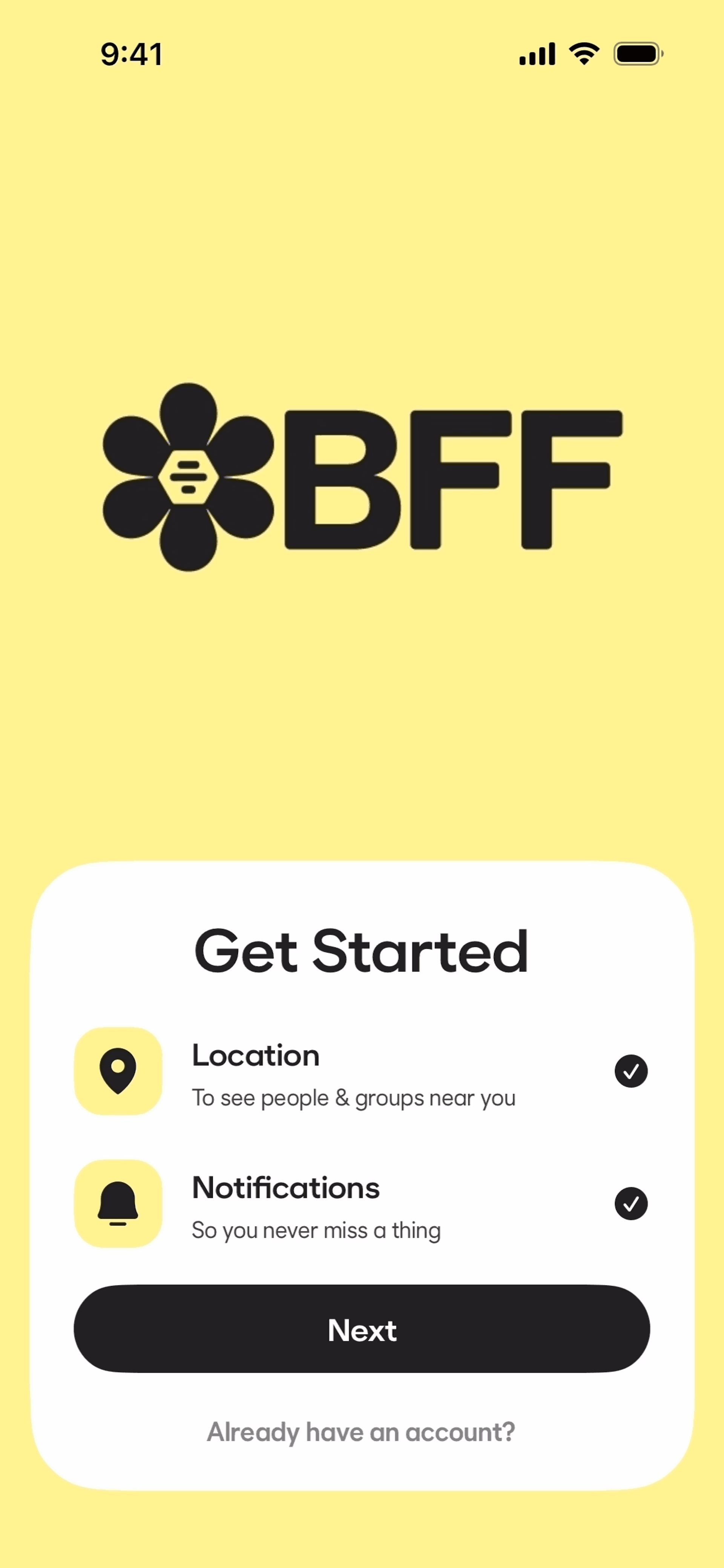 BFF iOS Social Networking interface screenshot 17