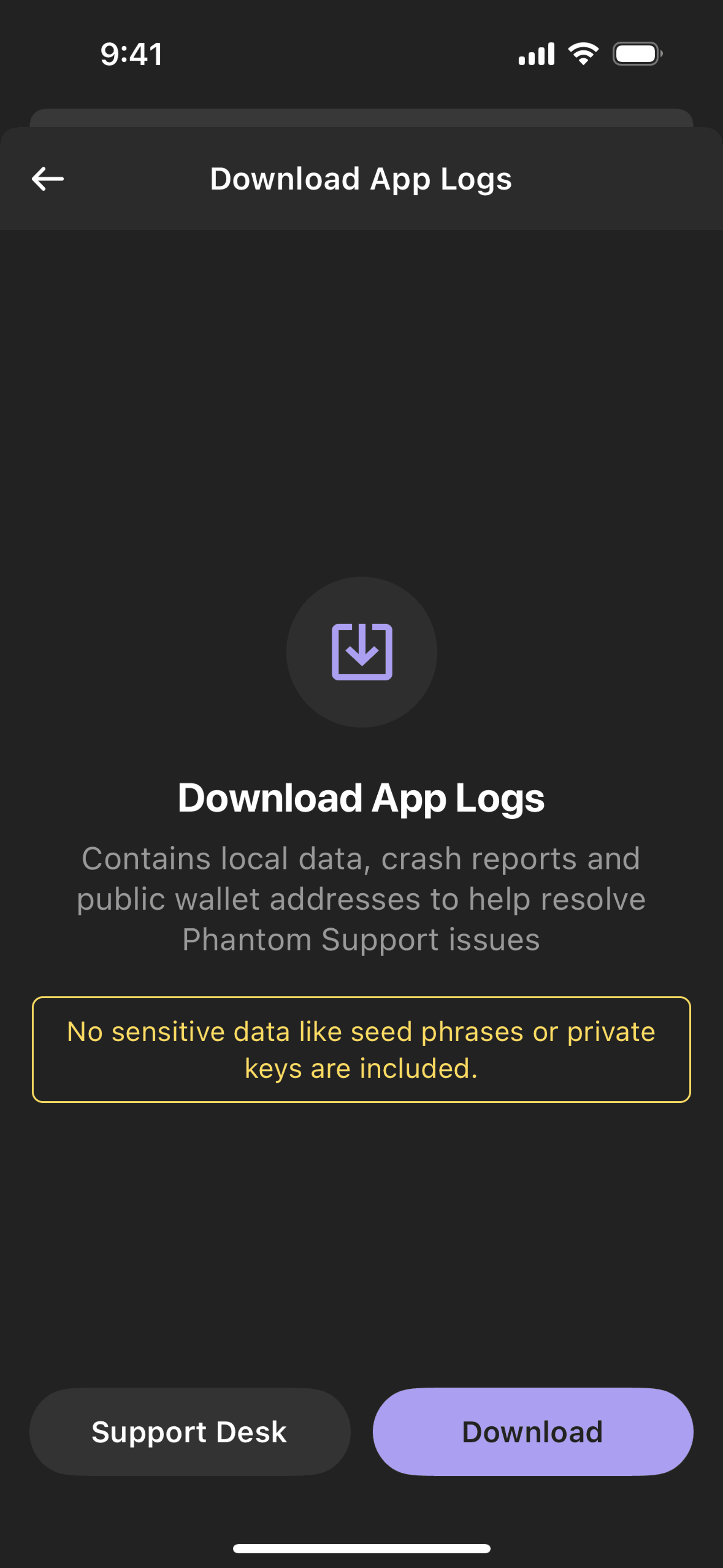 Phantom iOS Crypto & Web3 interface screenshot 11