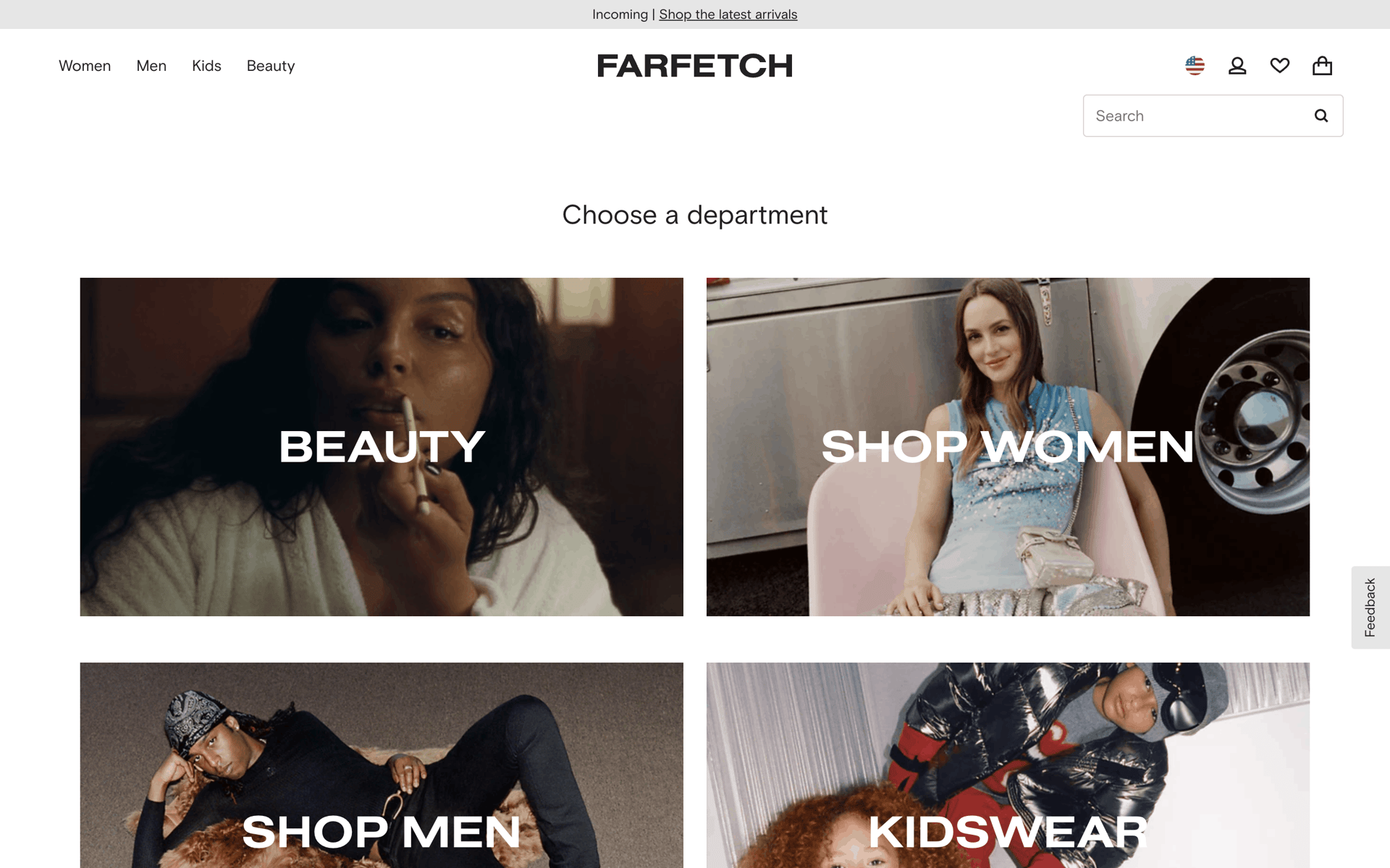 FARFETCH Web Shopping interface screenshot 1
