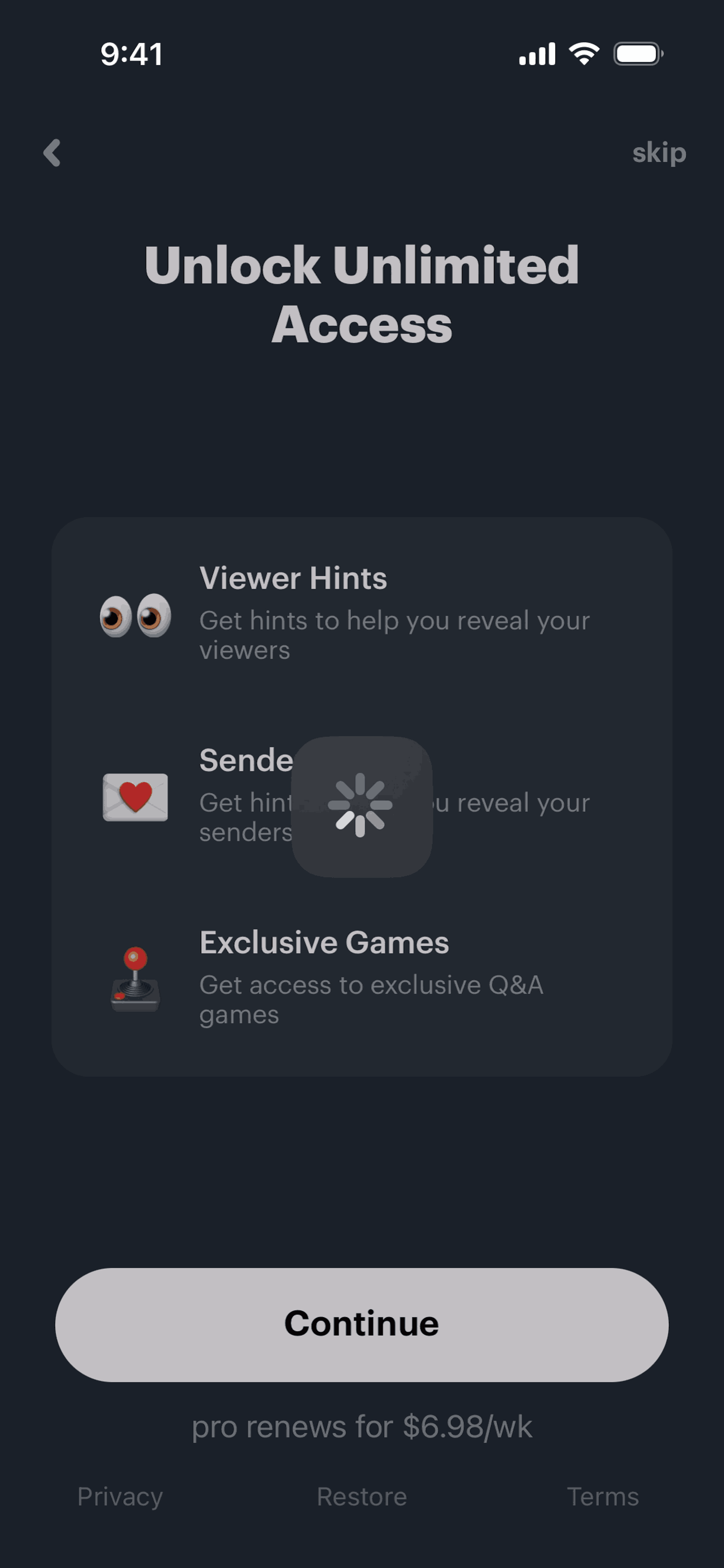 NGL iOS Lifestyle interface screenshot 7