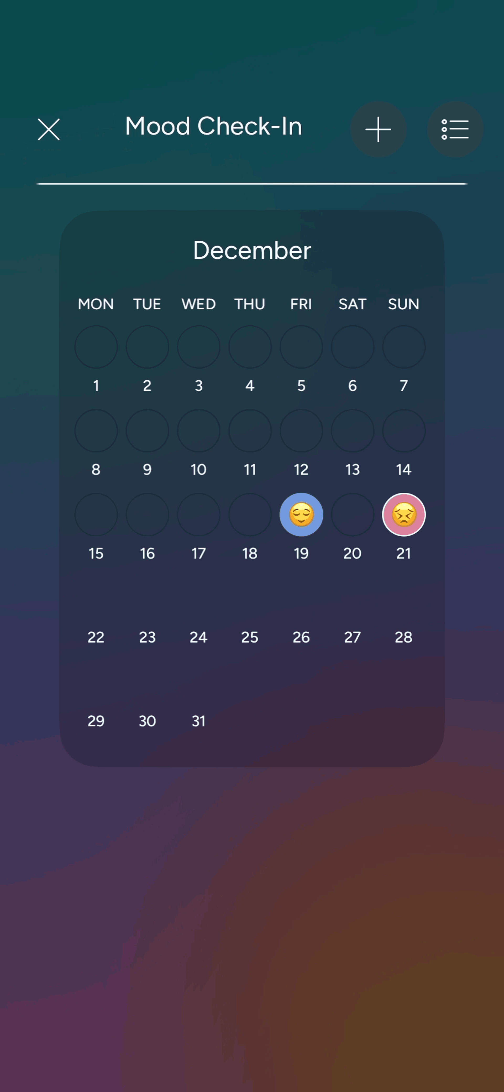Calm iOS Health & Fitness interface screenshot 2