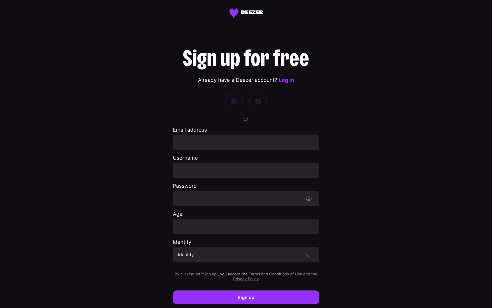 Deezer Web Entertainment interface screenshot 7
