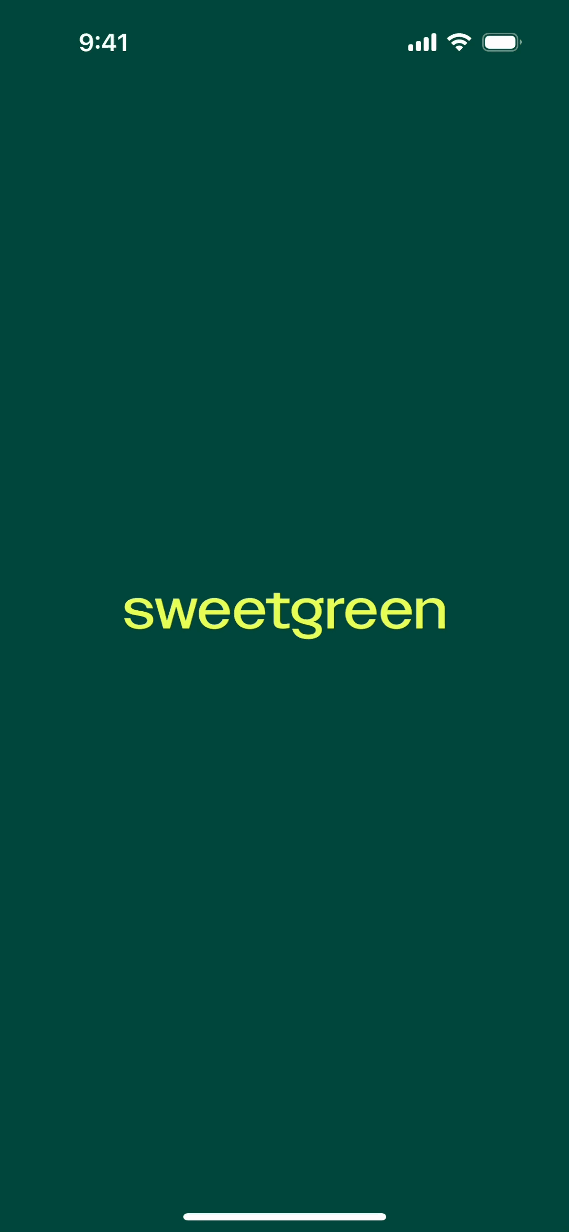 sweetgreen iOS Food & Drink interface screenshot 1