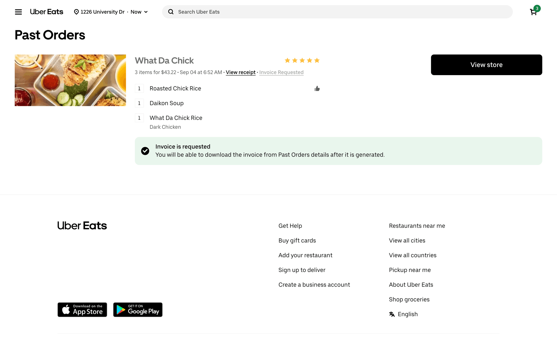 Uber Eats Web Food & Drink interface screenshot 20