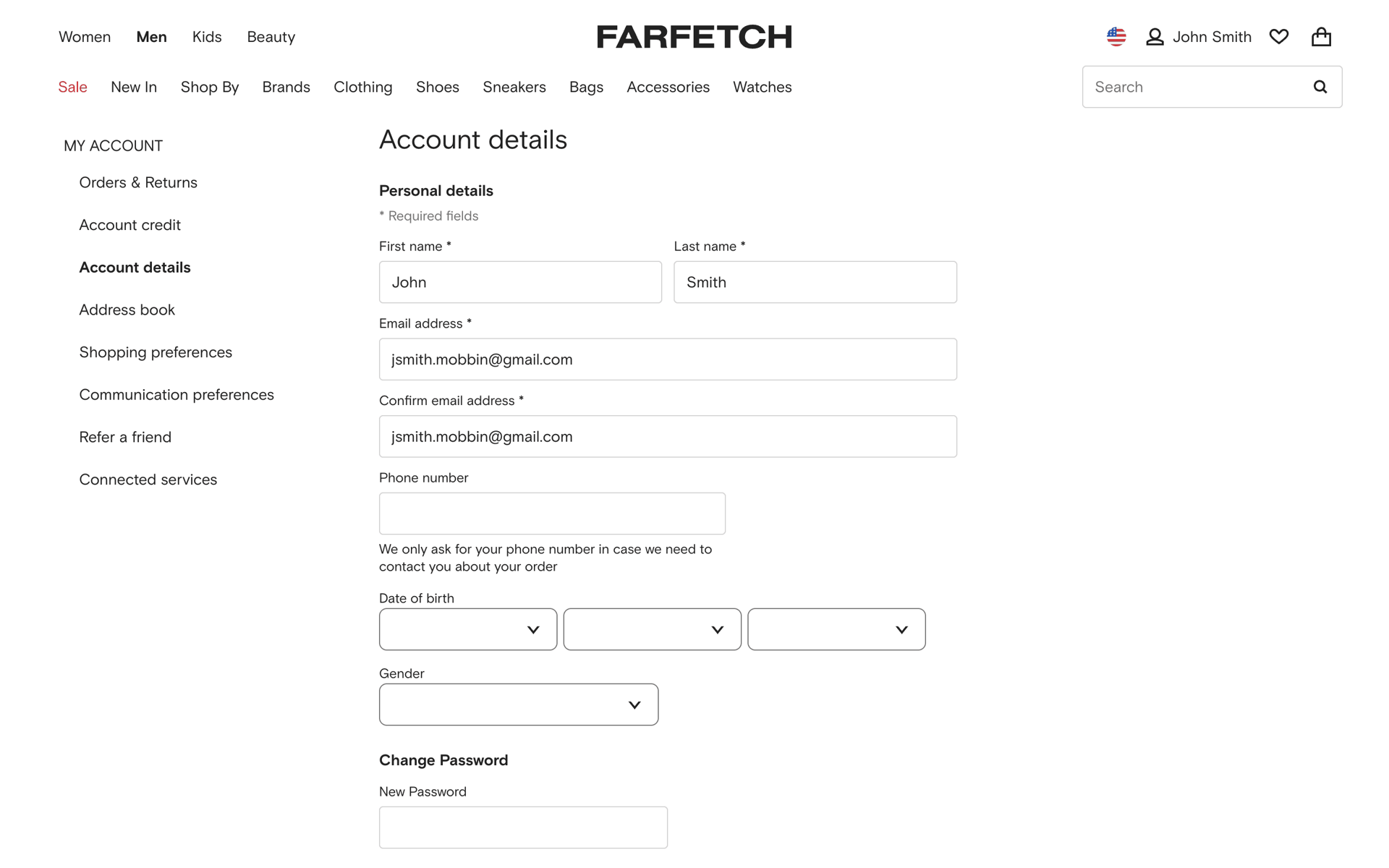 FARFETCH Web Shopping interface screenshot 14