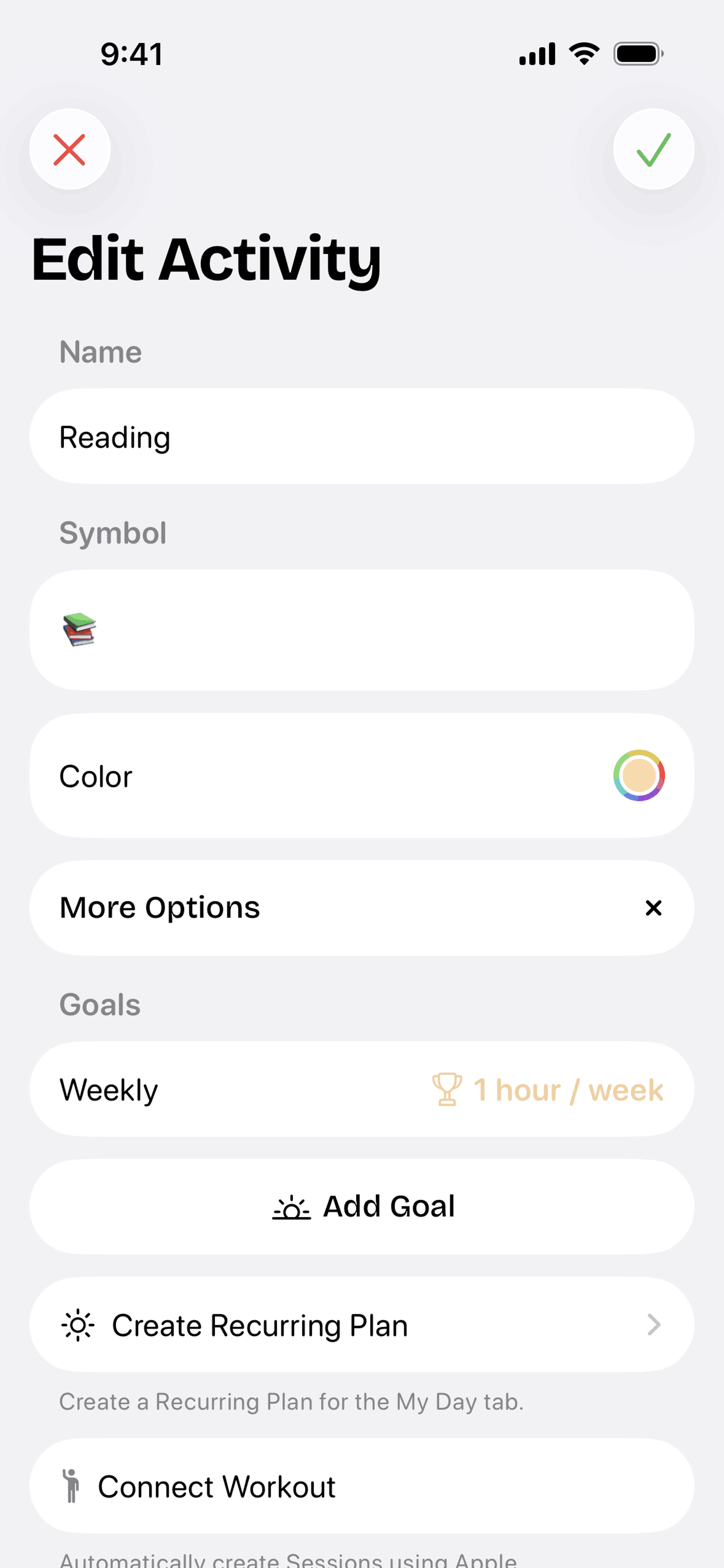 timespent iOS Productivity interface screenshot 9