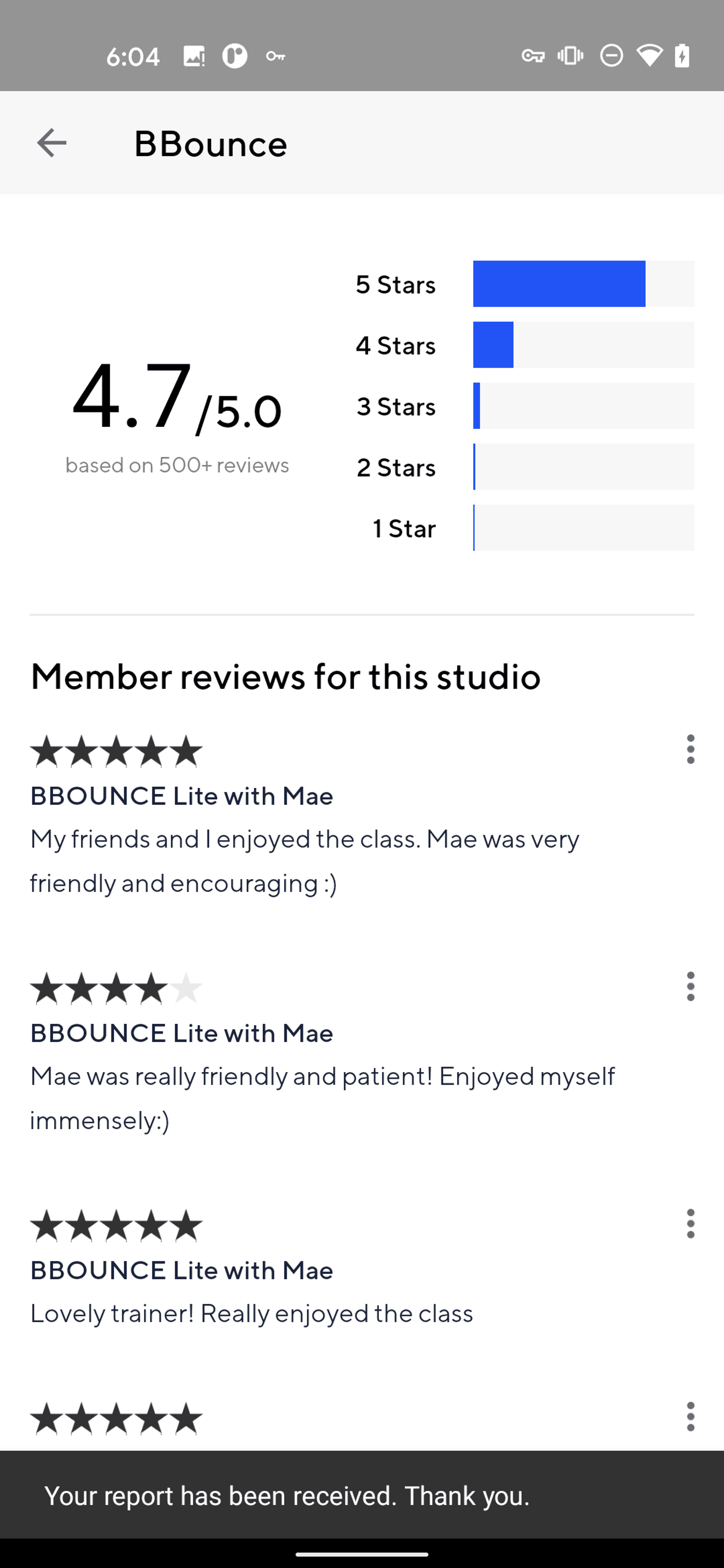 ClassPass Android Health & Fitness interface screenshot 24