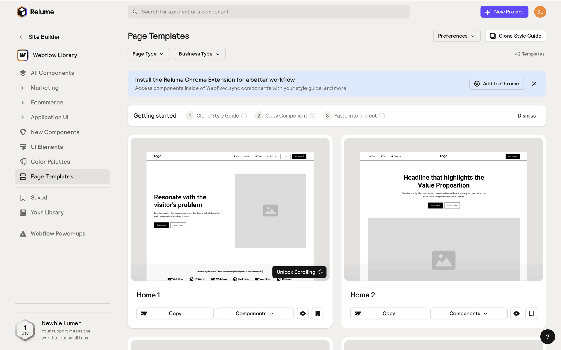 Relume Web AI interface screenshot 20