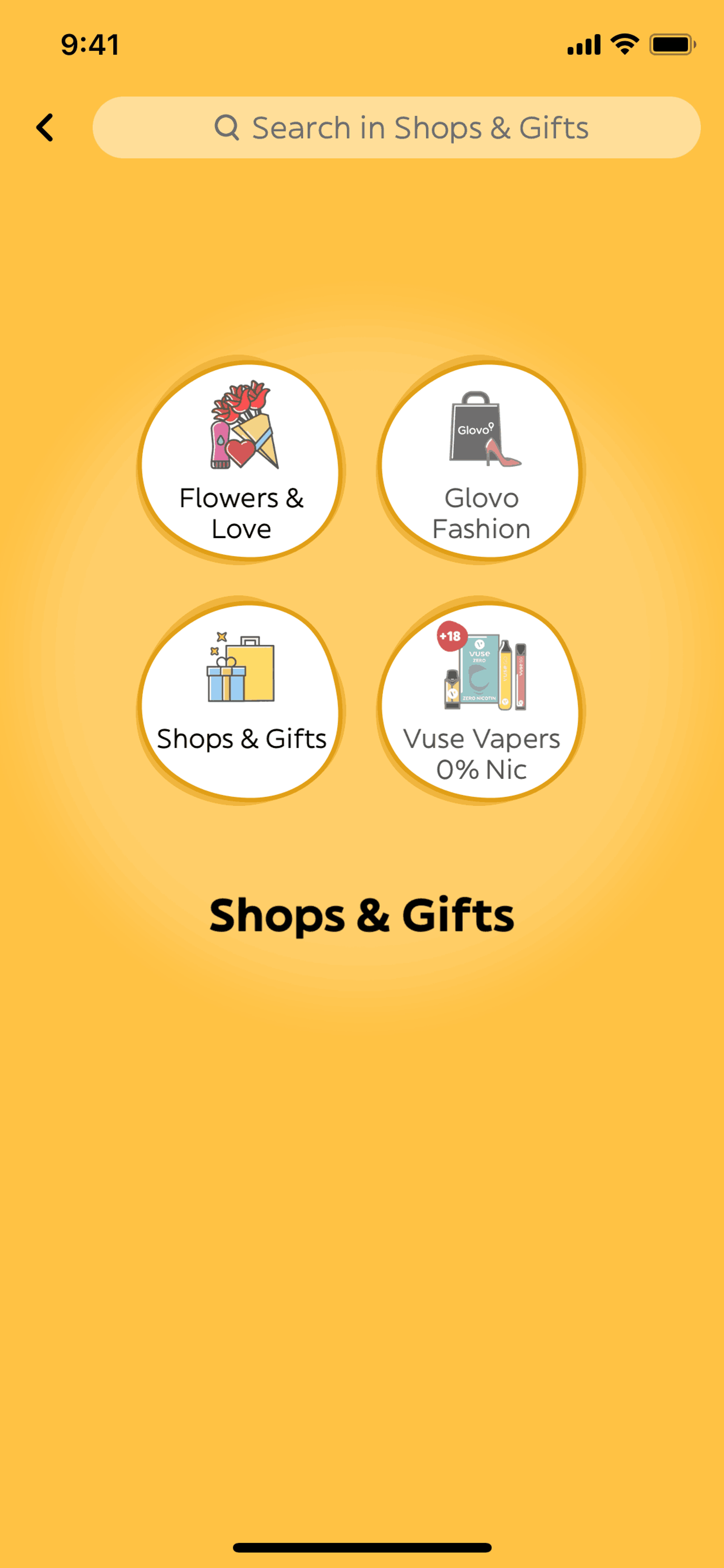 Glovo iOS Lifestyle interface screenshot 11