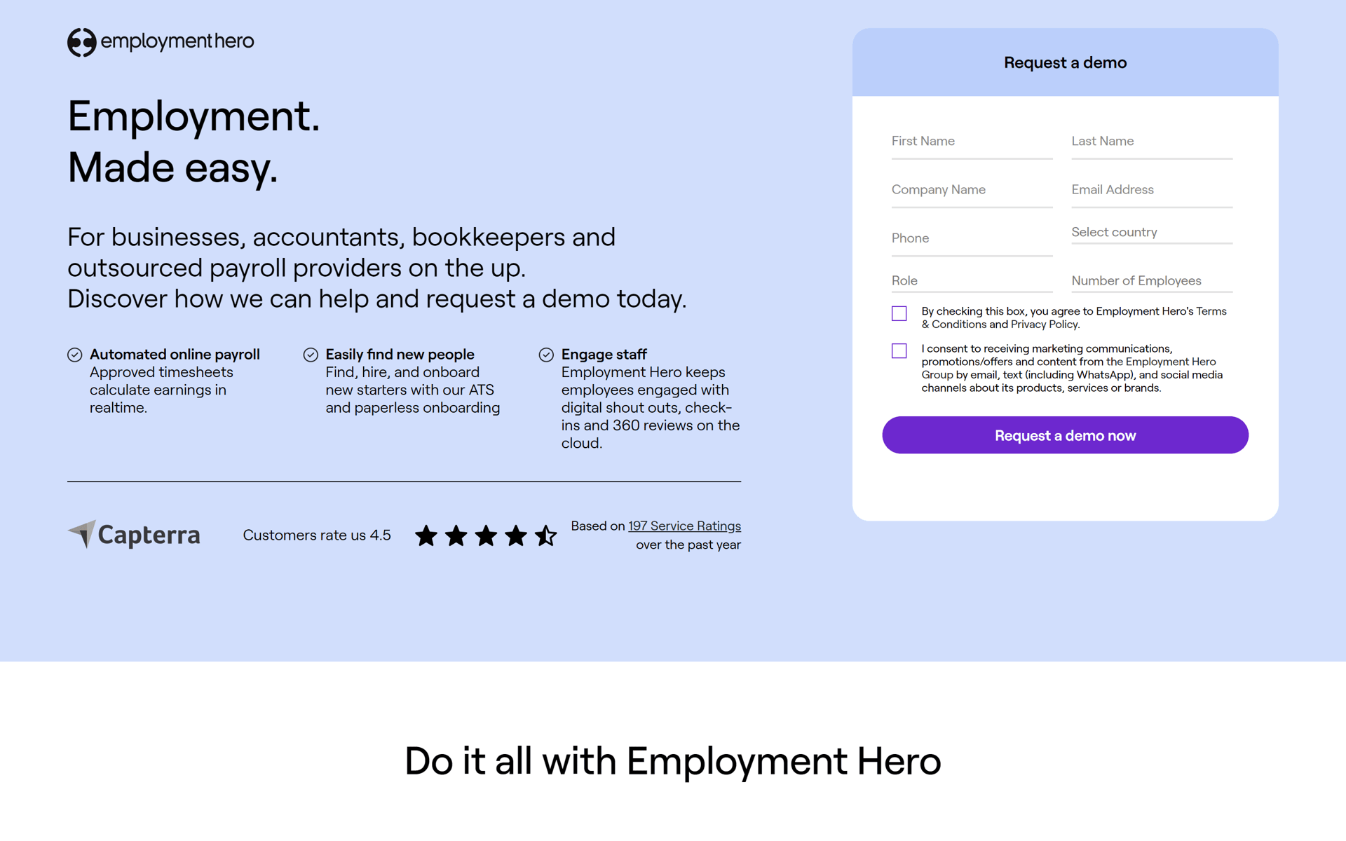 Employment Hero Web Business interface screenshot 8
