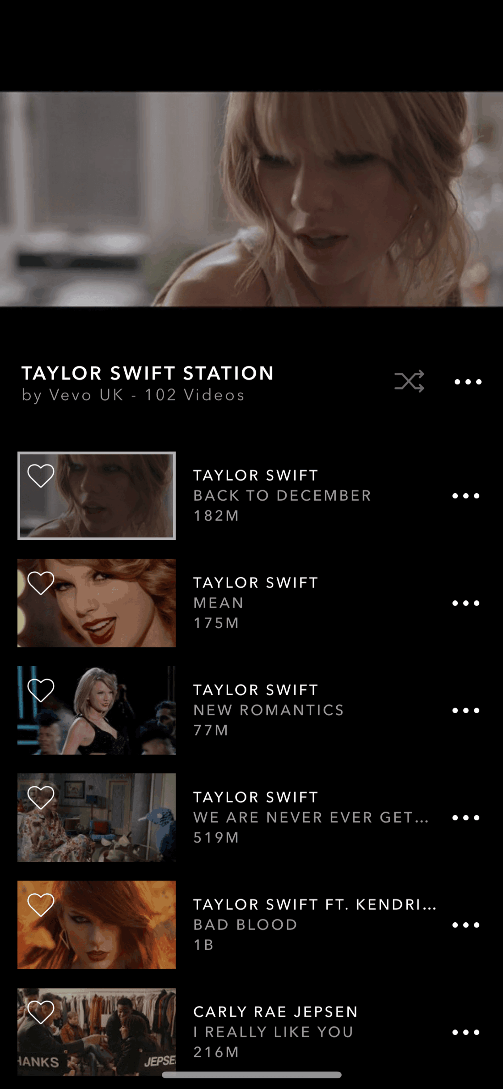 Vevo iOS Music & Audio interface screenshot 13