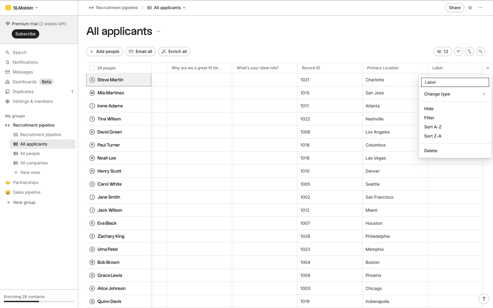 folk Web Business interface screenshot 22