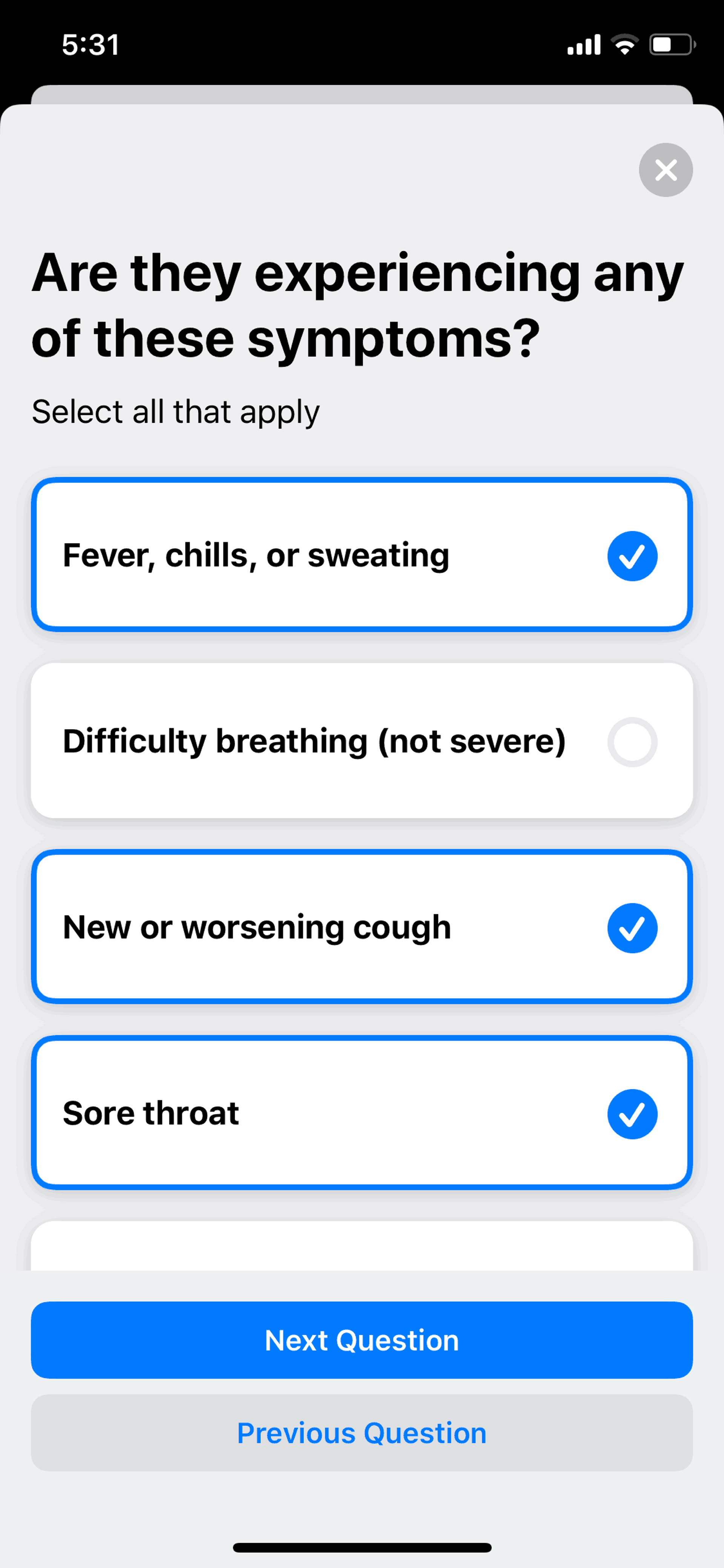 Apple COVID 19 iOS Health & Fitness interface screenshot 21