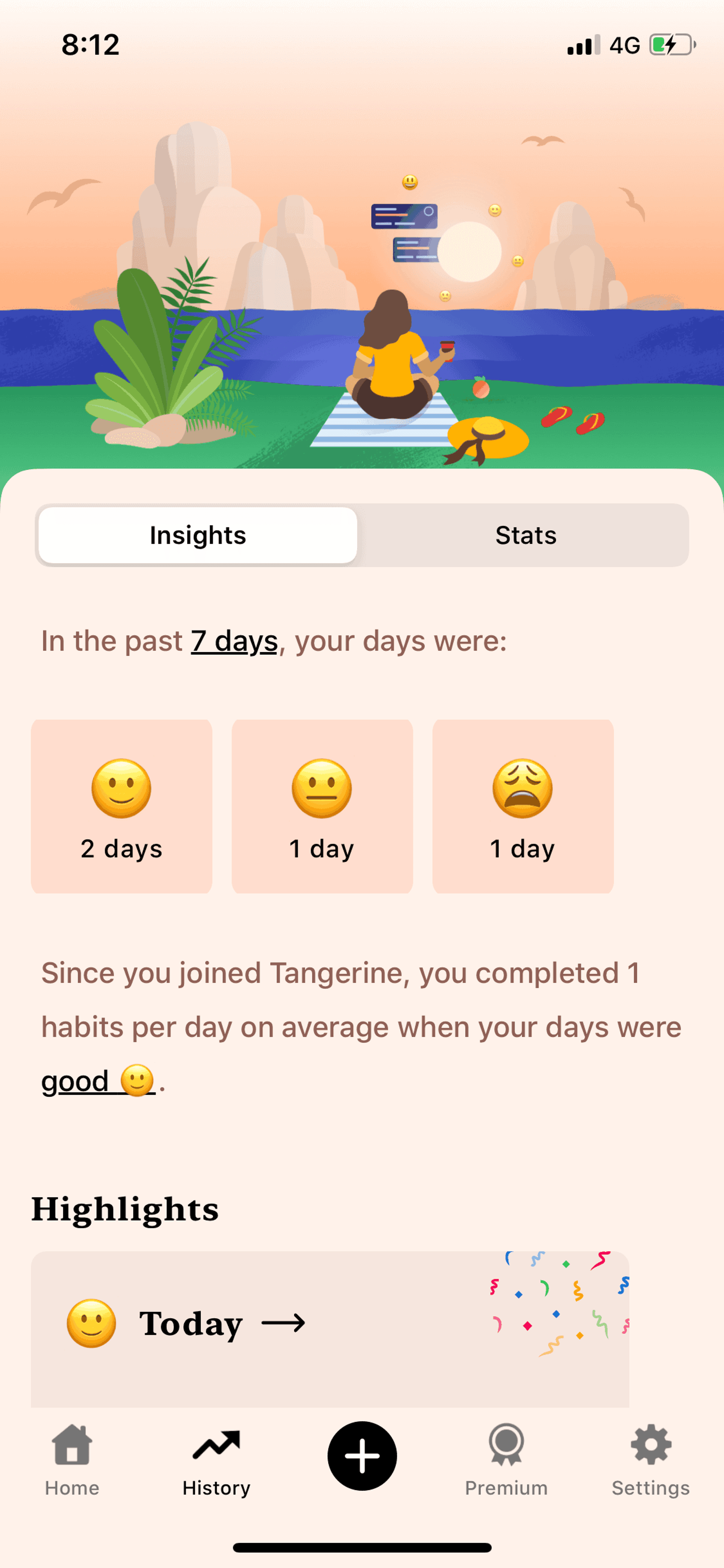 Tangerine iOS Health & Fitness interface screenshot 22