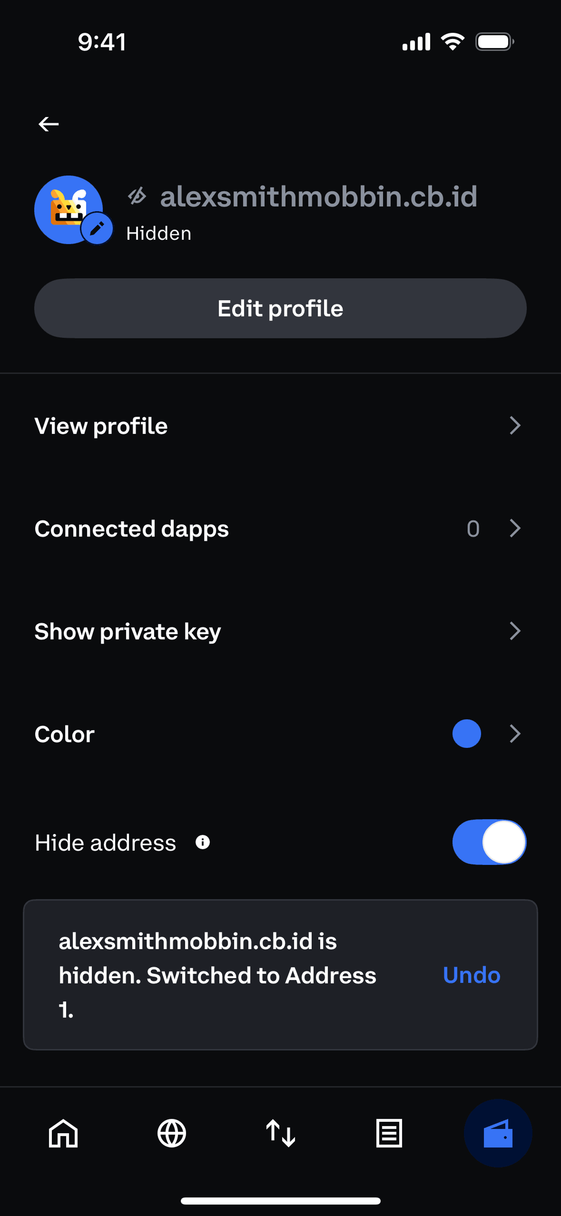 Coinbase Wallet iOS Finance interface screenshot 16