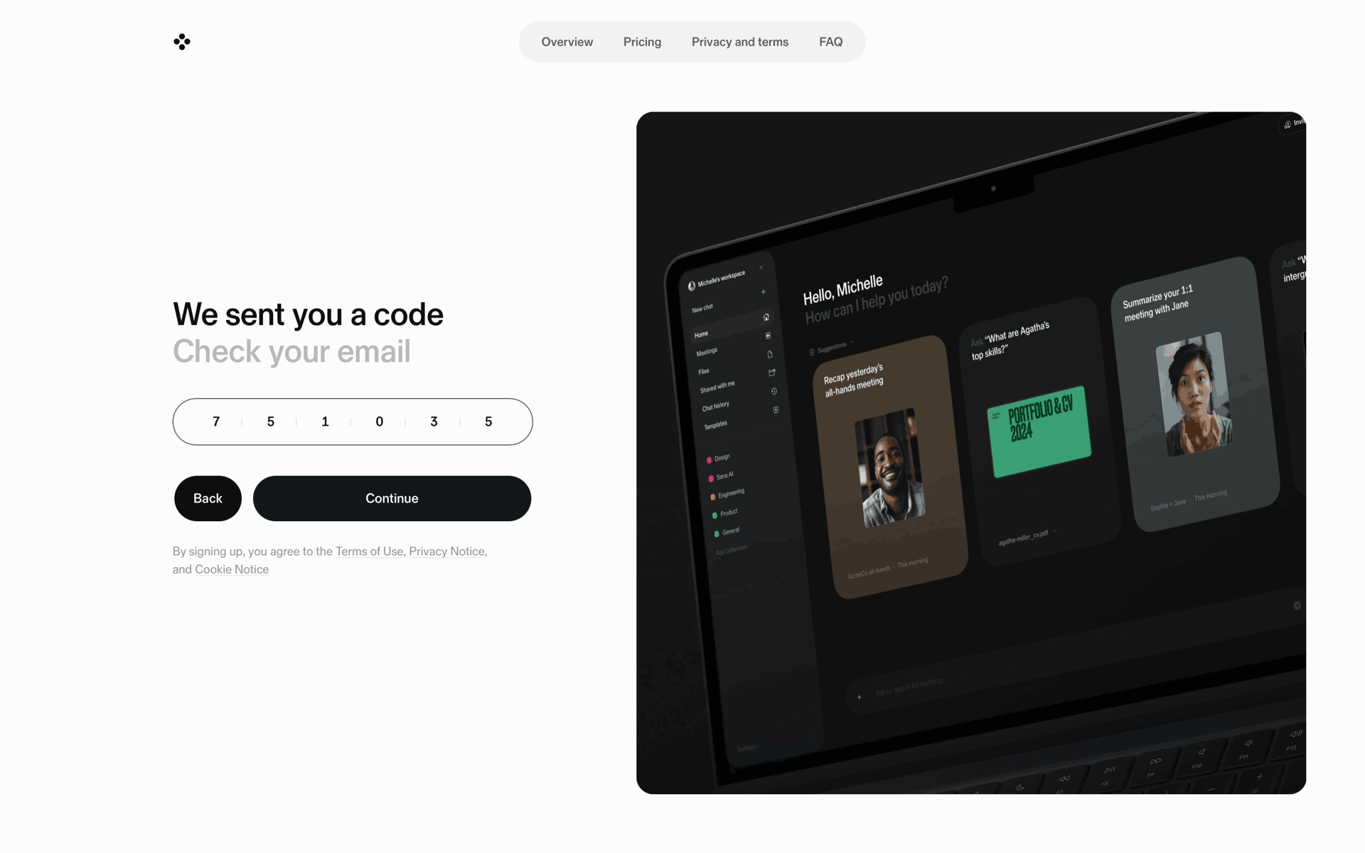 Sana AI Web Business interface screenshot 4