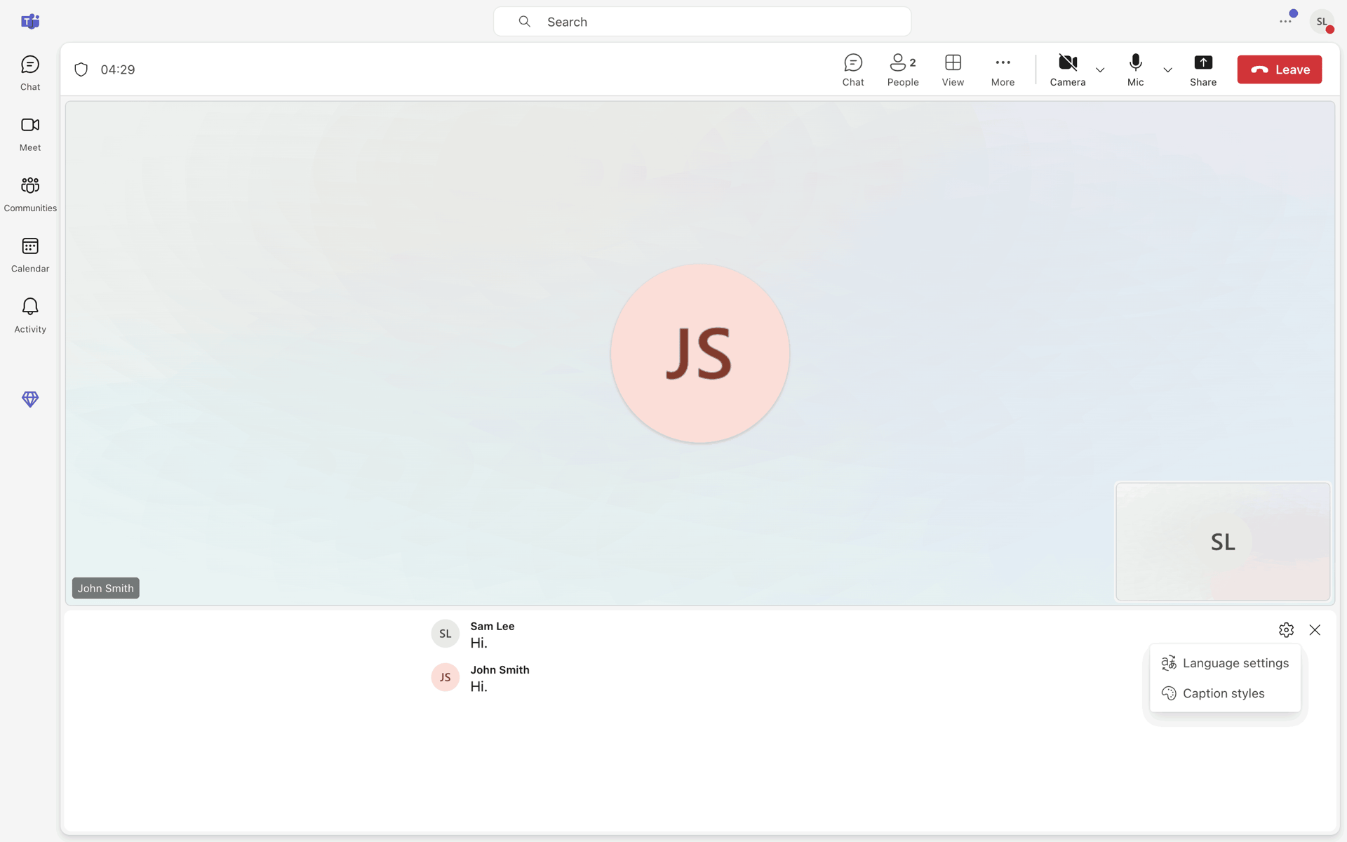 Microsoft Teams Web Business interface screenshot 10