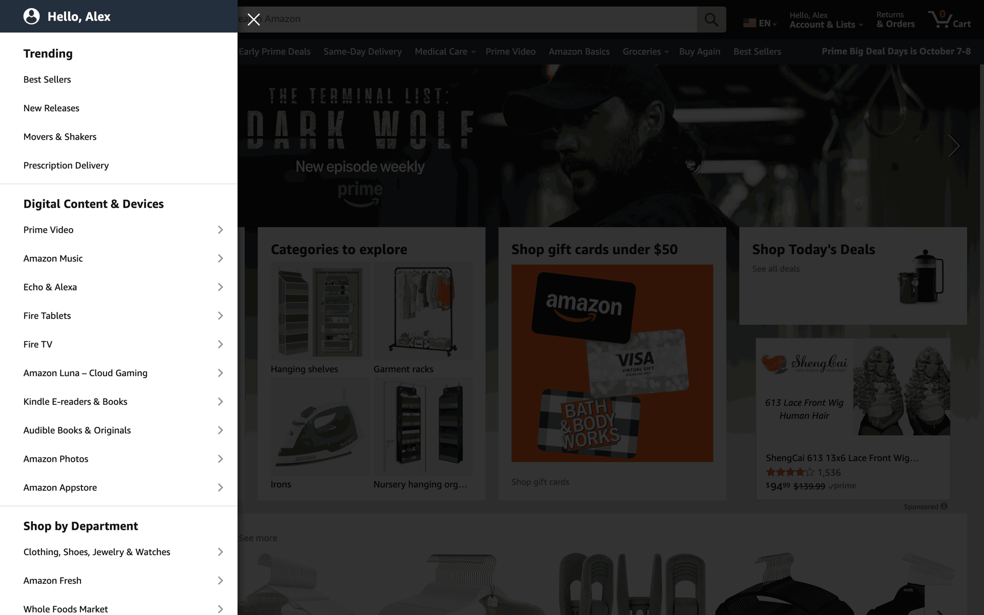Amazon Web Shopping interface screenshot 9