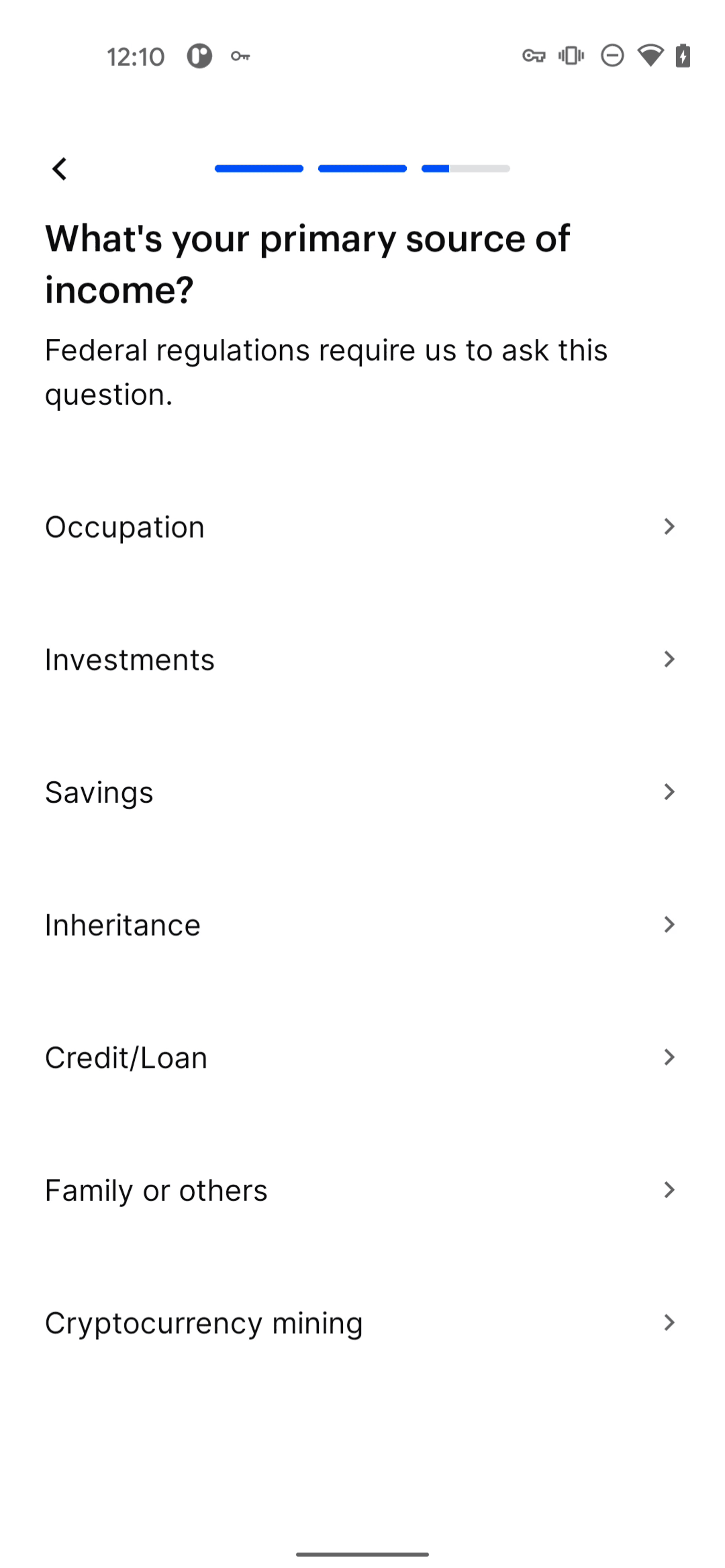 Coinbase Android Finance interface screenshot 18