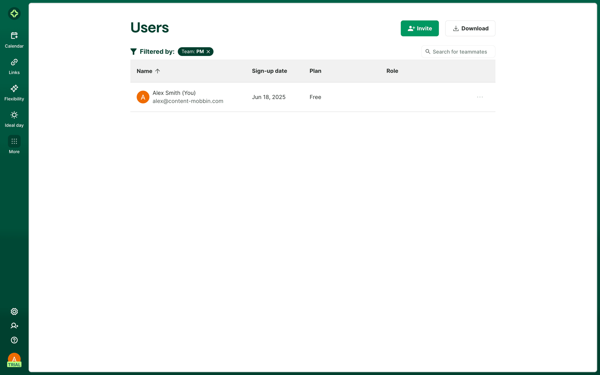Clockwise Web Productivity interface screenshot 23