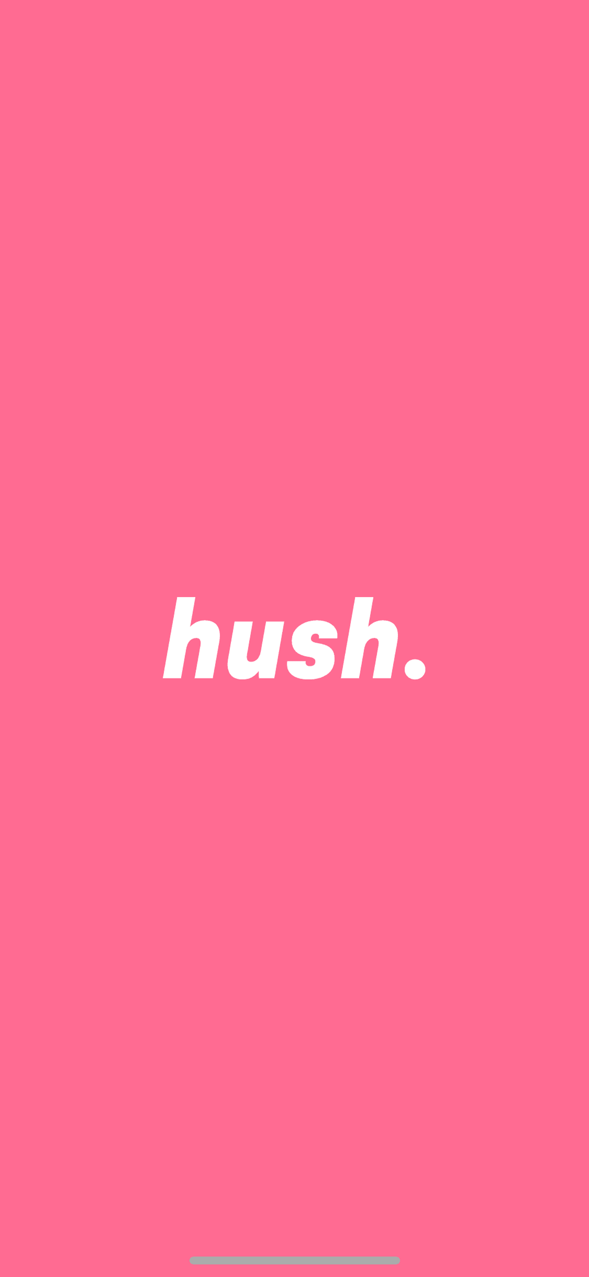 Hush iOS Shopping interface screenshot 1