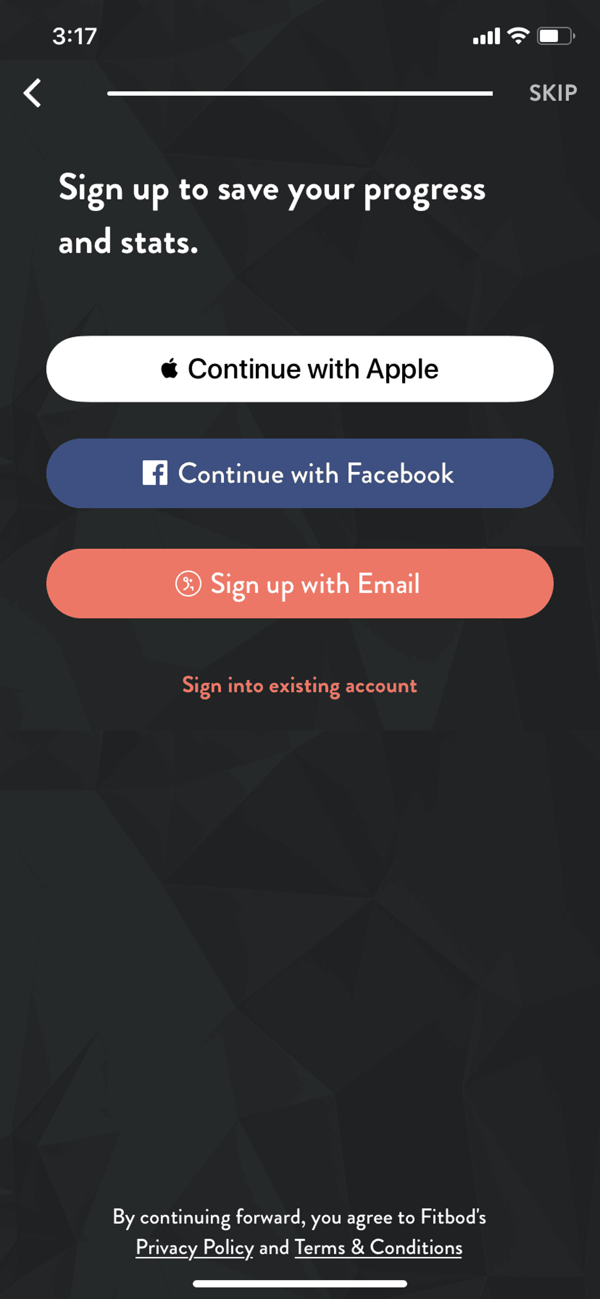 Fitbod iOS Health & Fitness interface screenshot 21